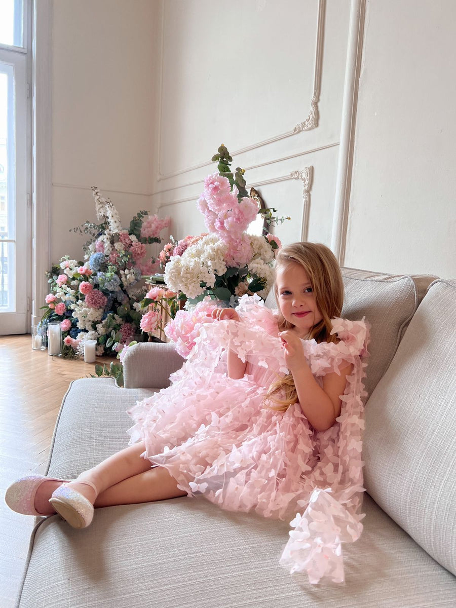Alara Butterfly Shoulder Tie Dress