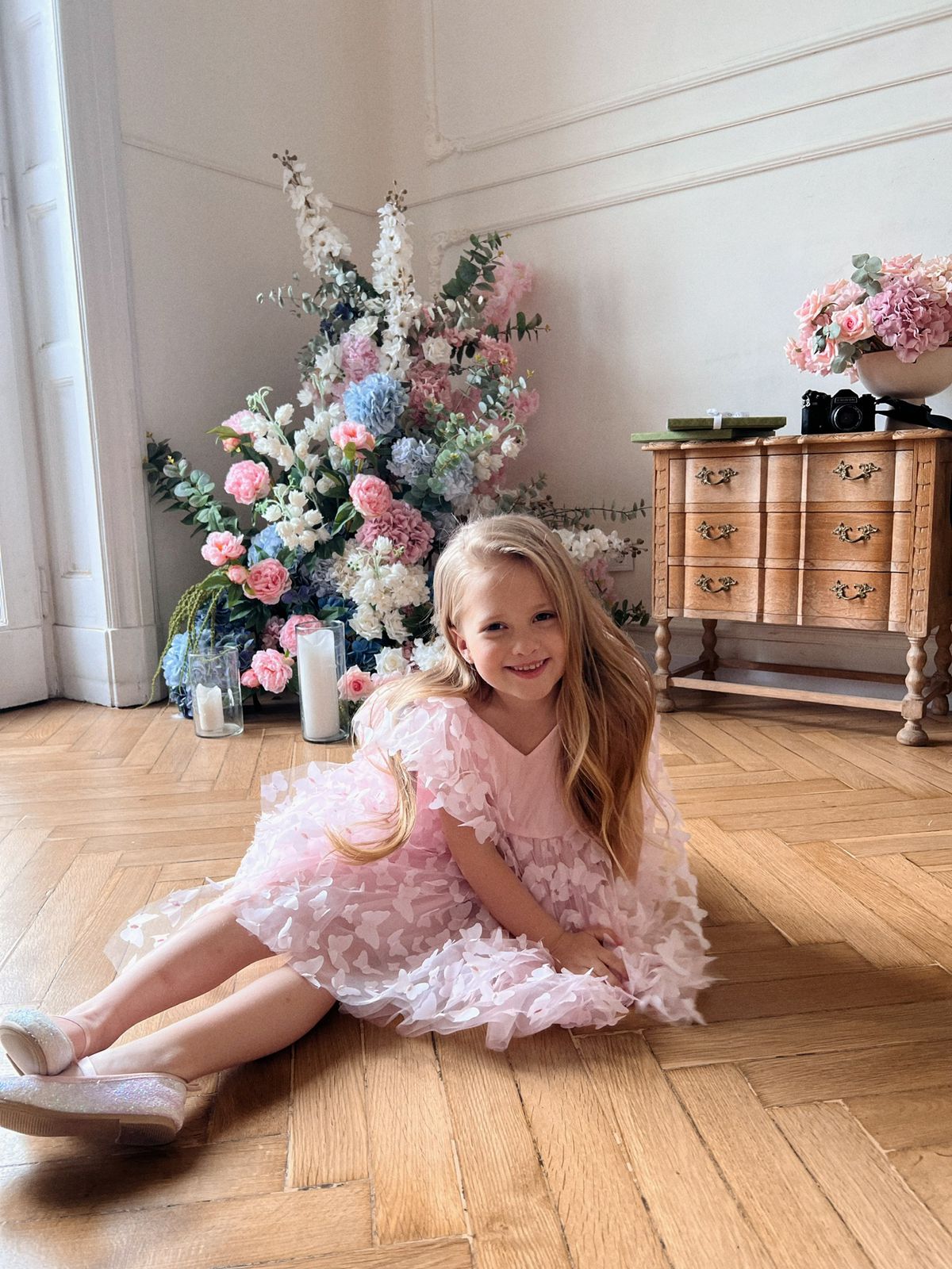 Alara Butterfly Shoulder Tie Dress