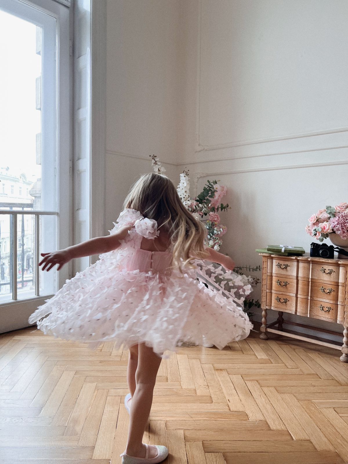 Alara Butterfly Shoulder Tie Dress