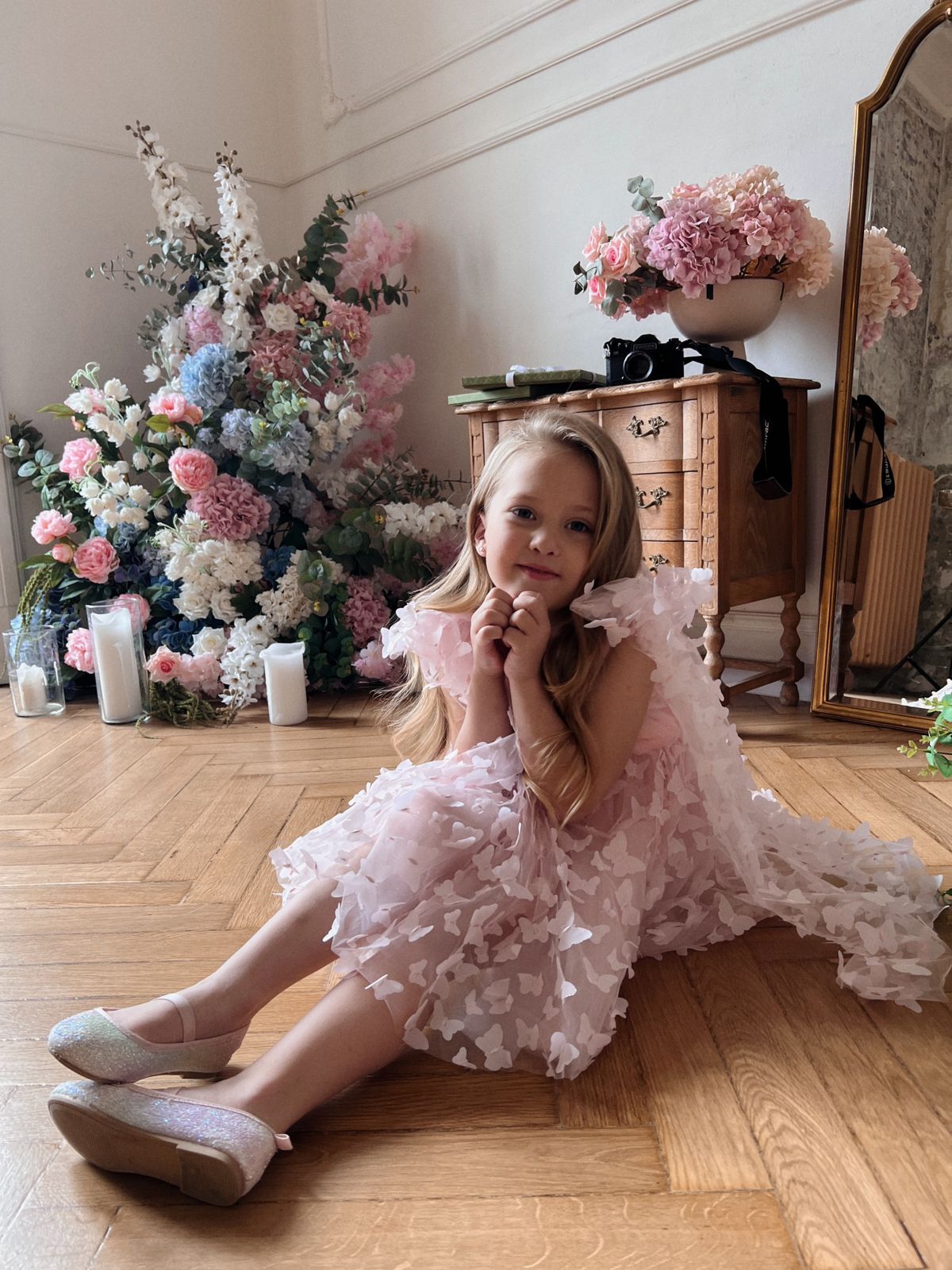 Alara Butterfly Shoulder Tie Dress