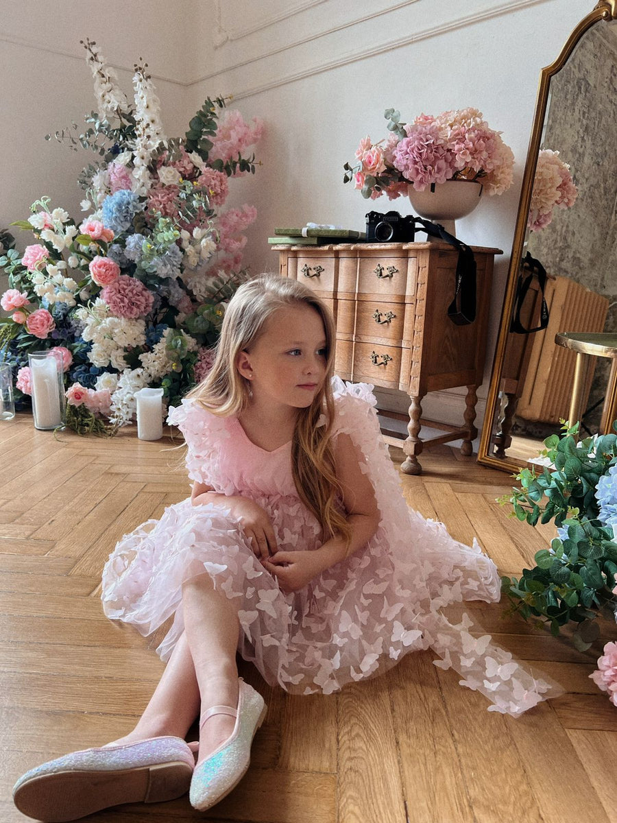 Alara Butterfly Shoulder Tie Dress