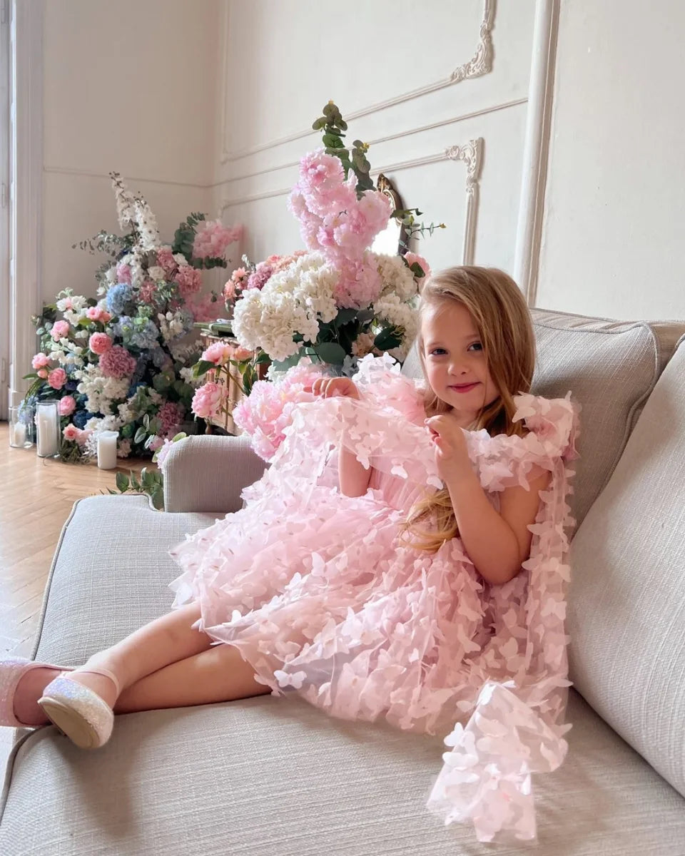 Alara Butterfly Shoulder Tie Dress