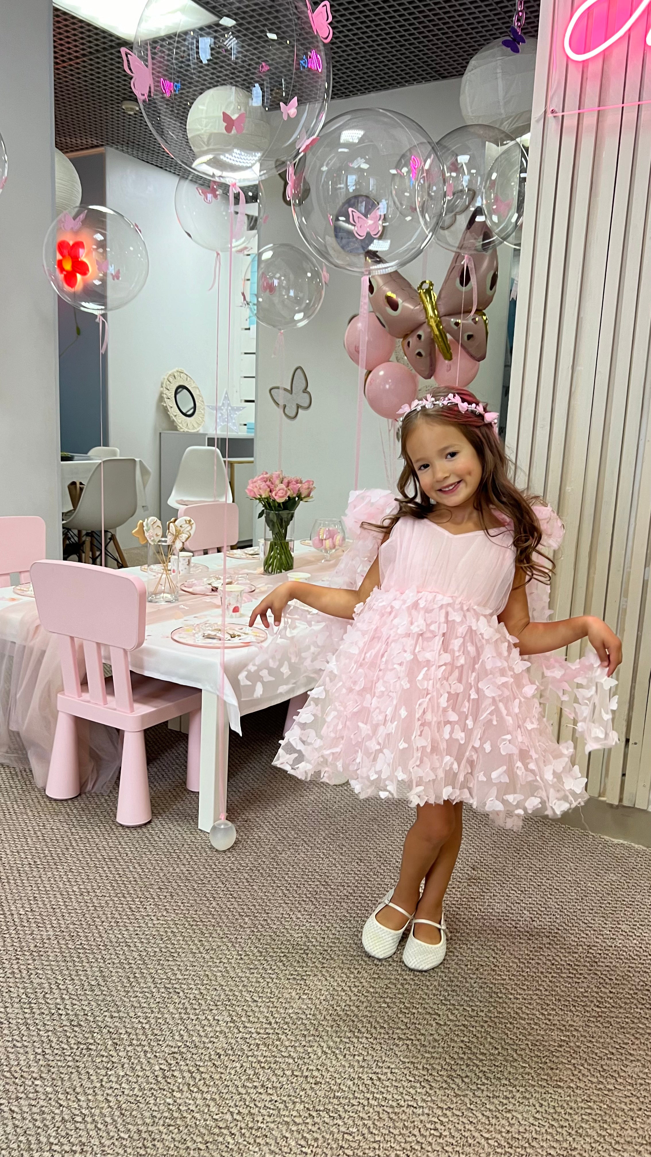 Alara Butterfly Shoulder Tie Dress