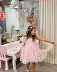 Alara Butterfly Shoulder Tie Dress