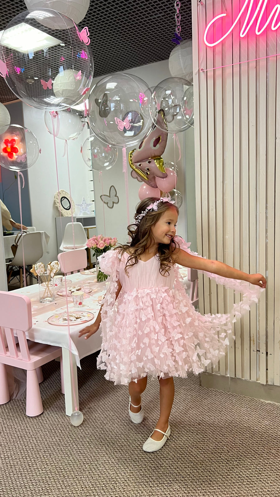 Alara Butterfly Shoulder Tie Dress