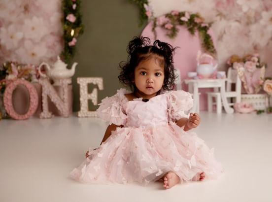 Pink Butterfly Puff Sleeve Dress - BEST SELLER 🩷