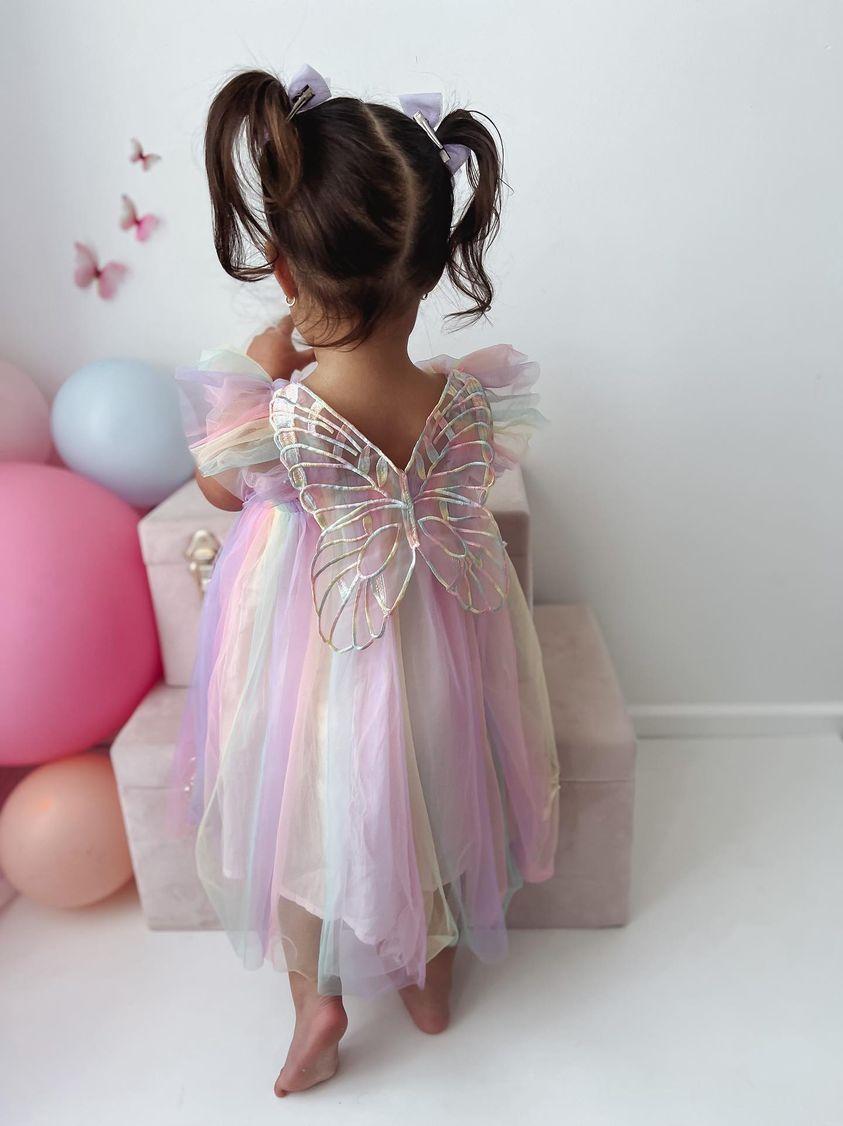 Pastellfarbenes Tutu mit Feenflügeln