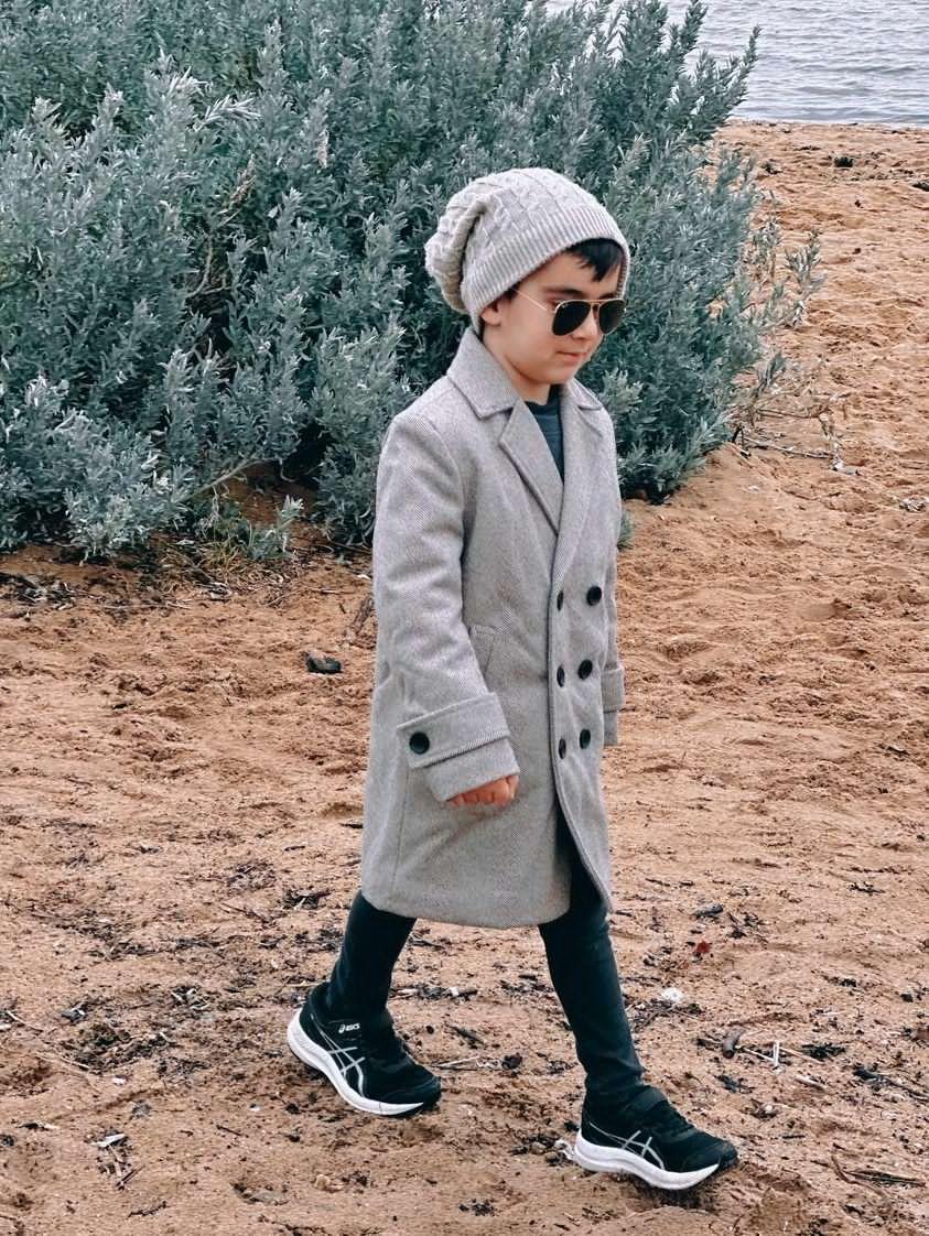 Boys Winter Luxe Coat - Tan Size 2-12 Years