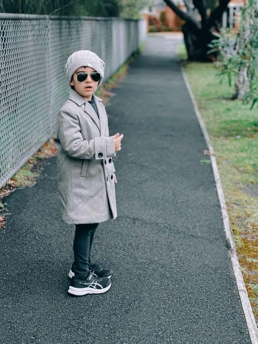 Boys Winter Luxe Coat - Tan Size 2-12 Years