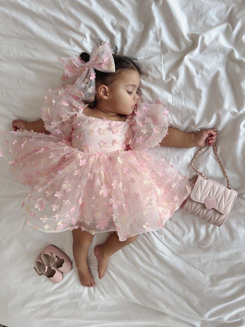 Enchanted Dress &amp; Hair Bow (Made to order) MK036
