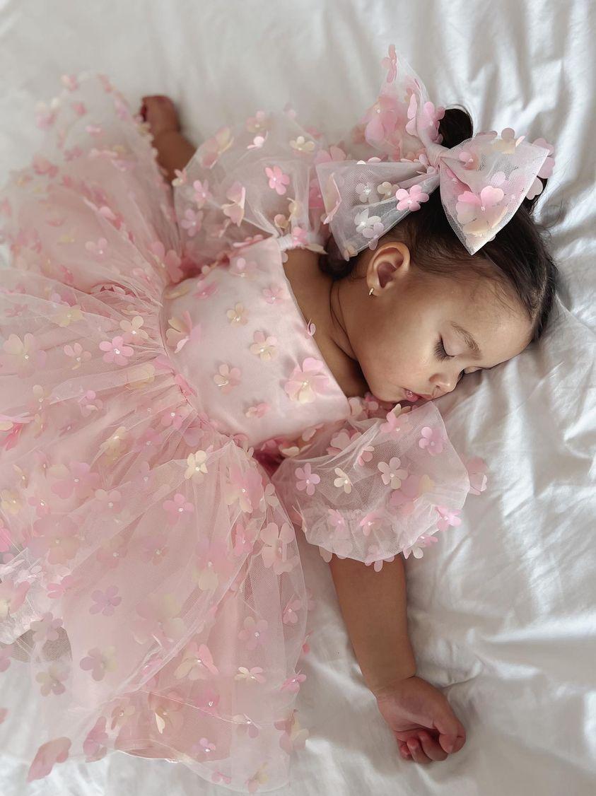 Enchanted Dress &amp; Hair Bow (Made to order) MK036