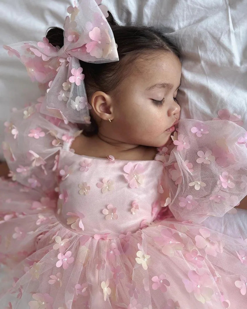 Enchanted Dress &amp; Hair Bow (Made to order) MK036