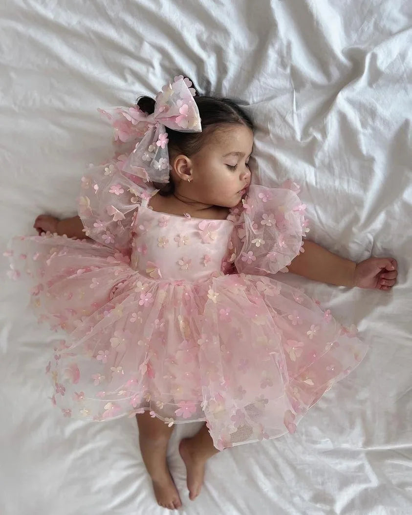 Enchanted Dress &amp; Hair Bow (Made to order) MK036