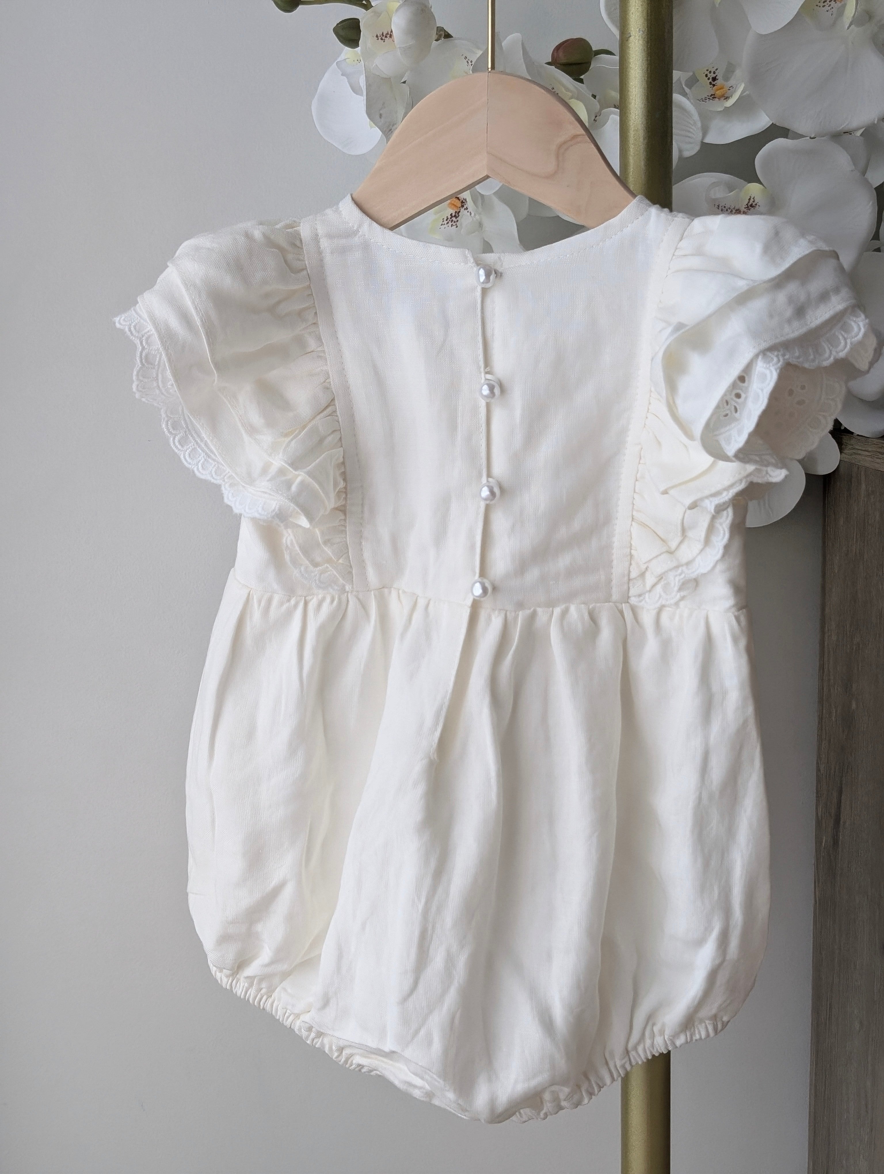 Mik & Me Exclusive Romper - 100% Linen/Organic Cotton (Shipped within 2 days)