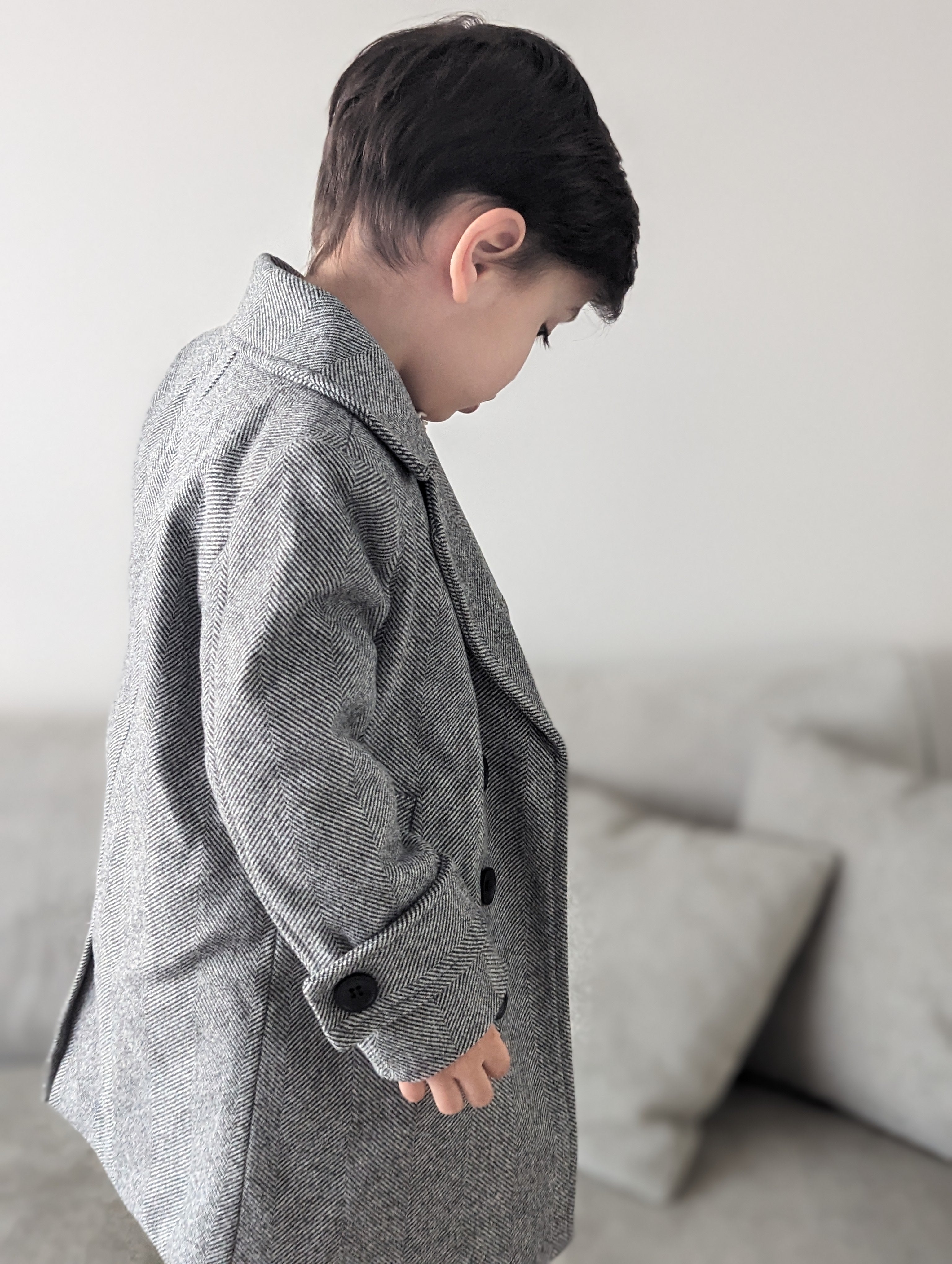 Boys Winter Luxe Coat - Grey Size 2-14 Years