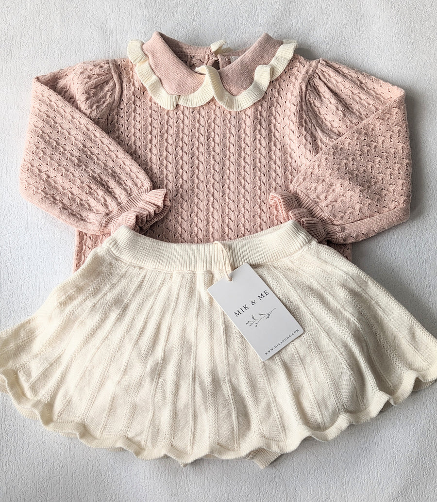 Strickrock mit integrierten Shorts
