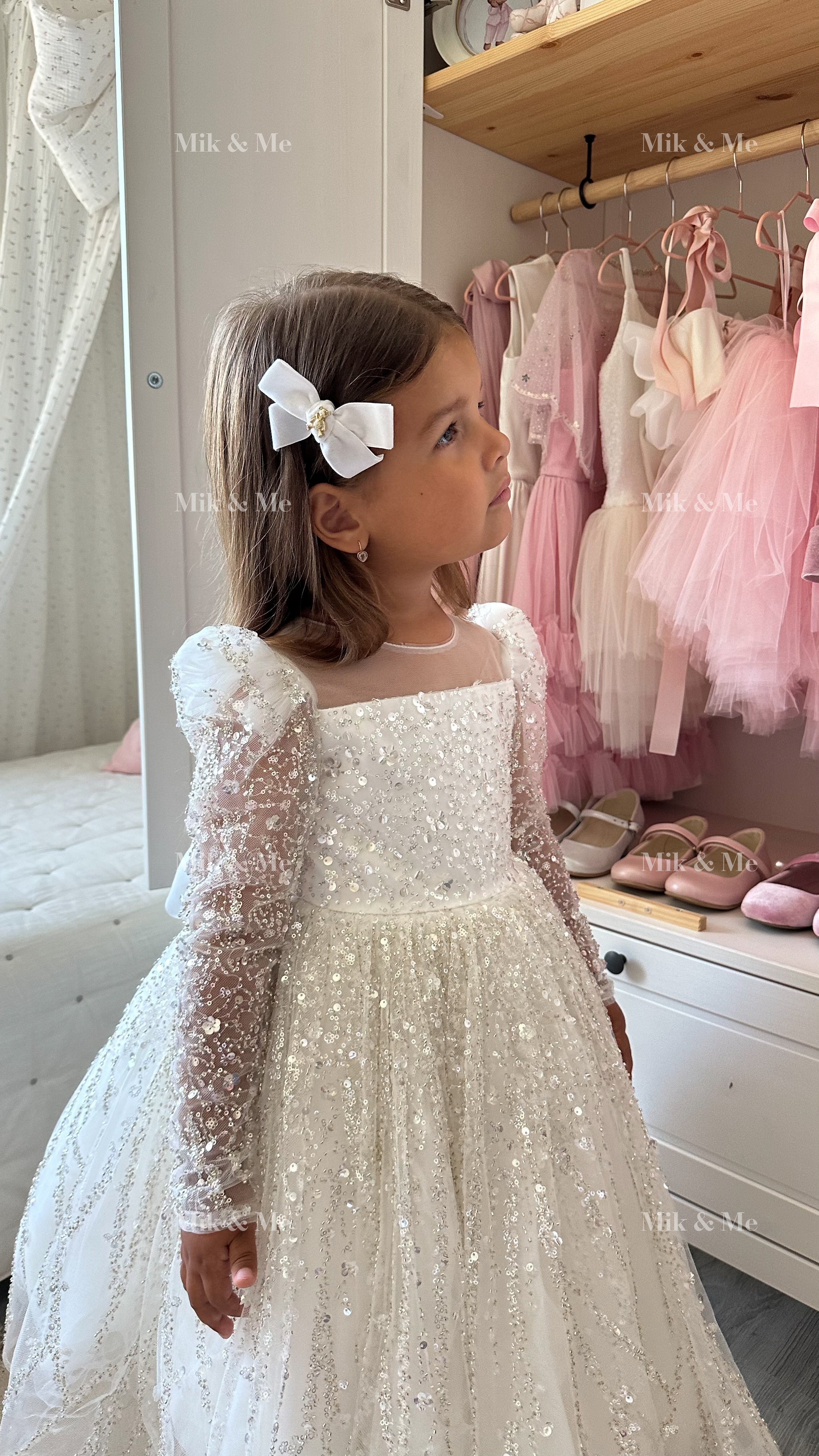 Lola Luxe-Kleid – Weiß (Auf Bestellung gefertigt)