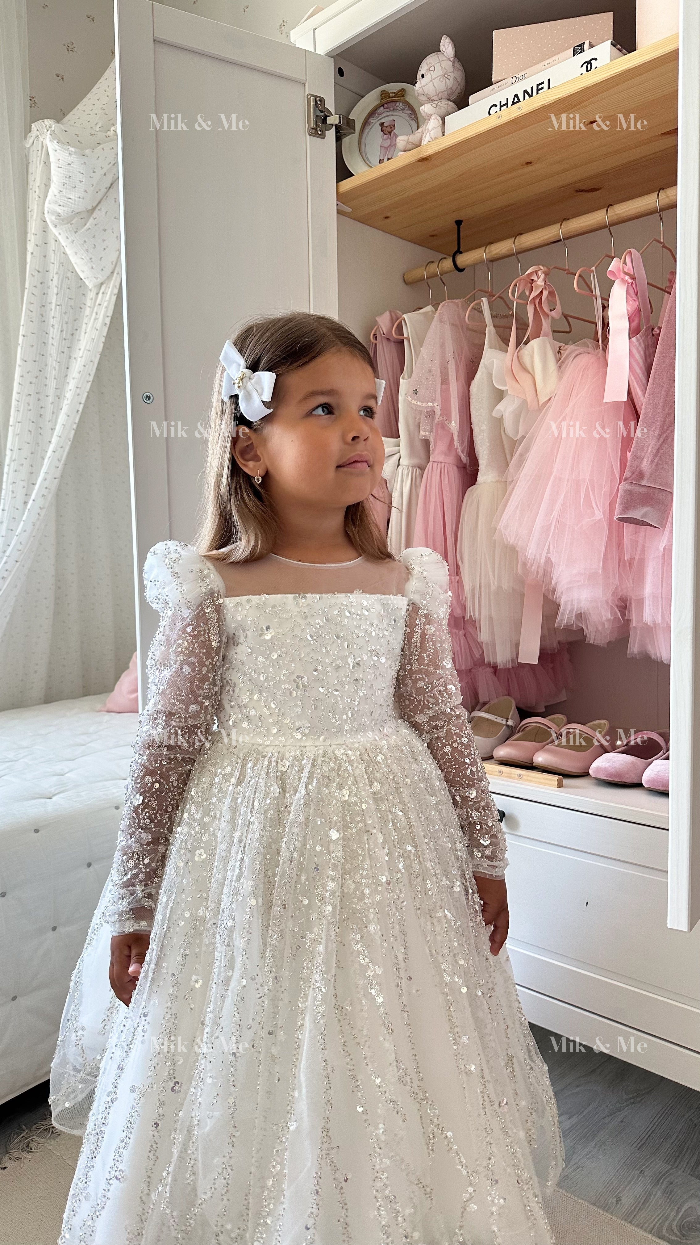 Lola Luxe-Kleid – Weiß (Auf Bestellung gefertigt)