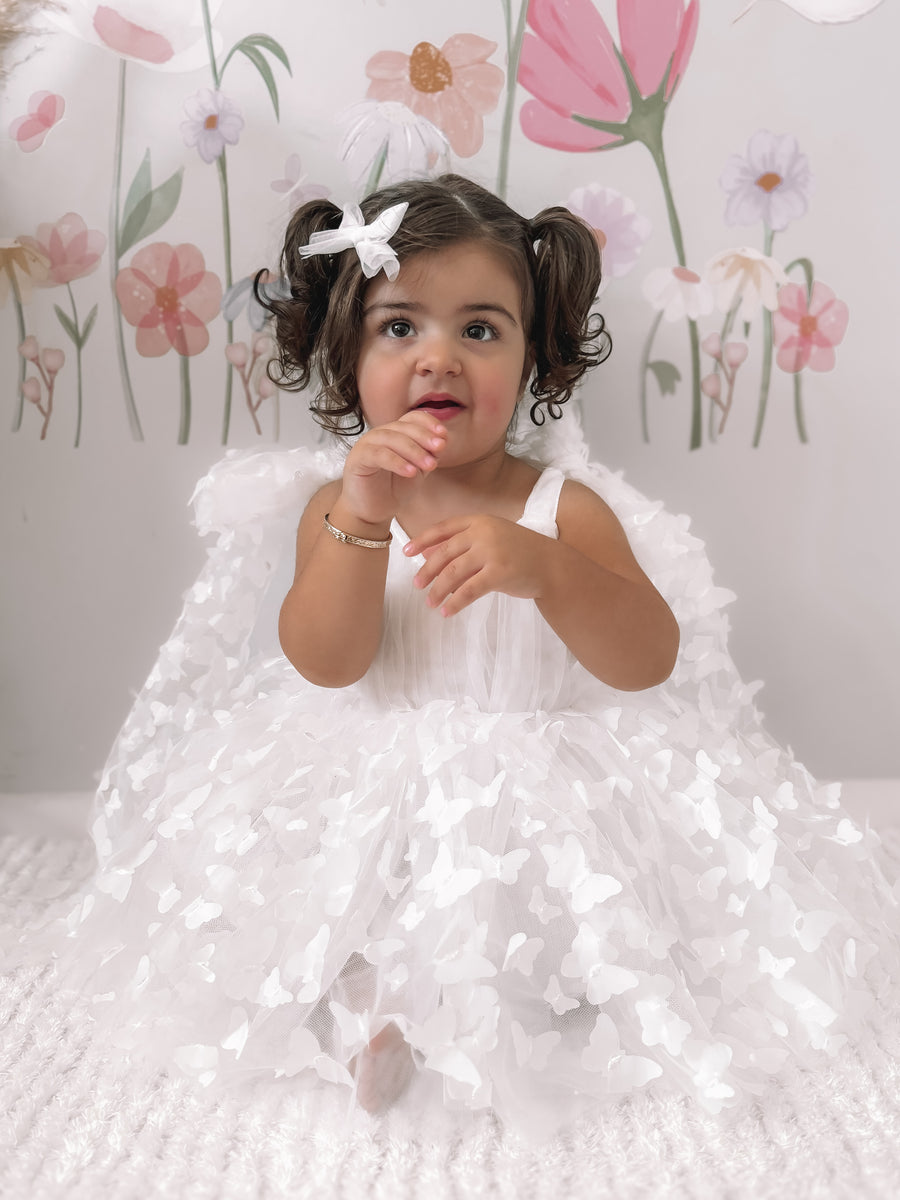 Alara Butterfly Shoulder Tie Dress