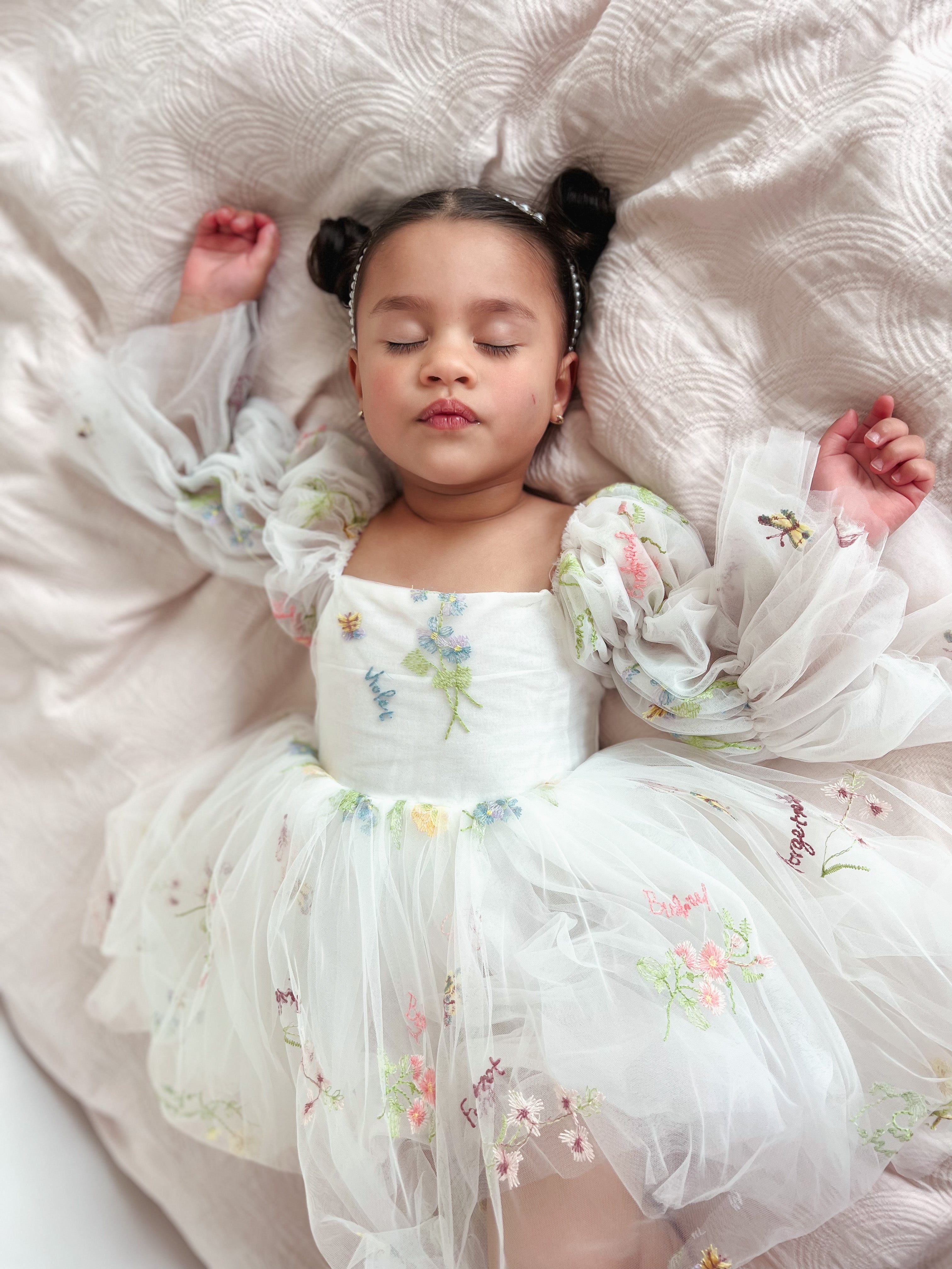 Floral White Party Dress