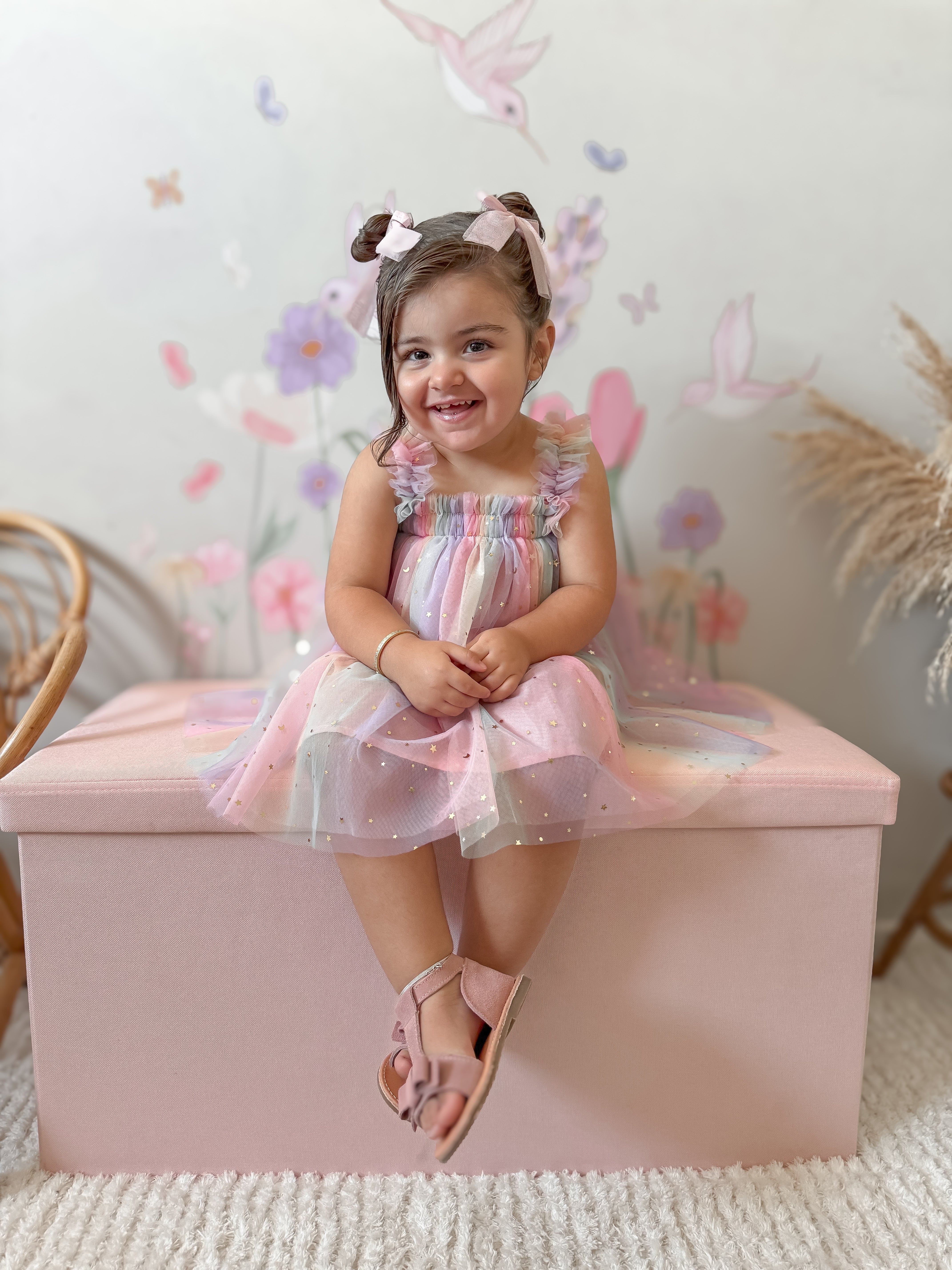 Glitzerndes Tutu mit Sternen und Mond