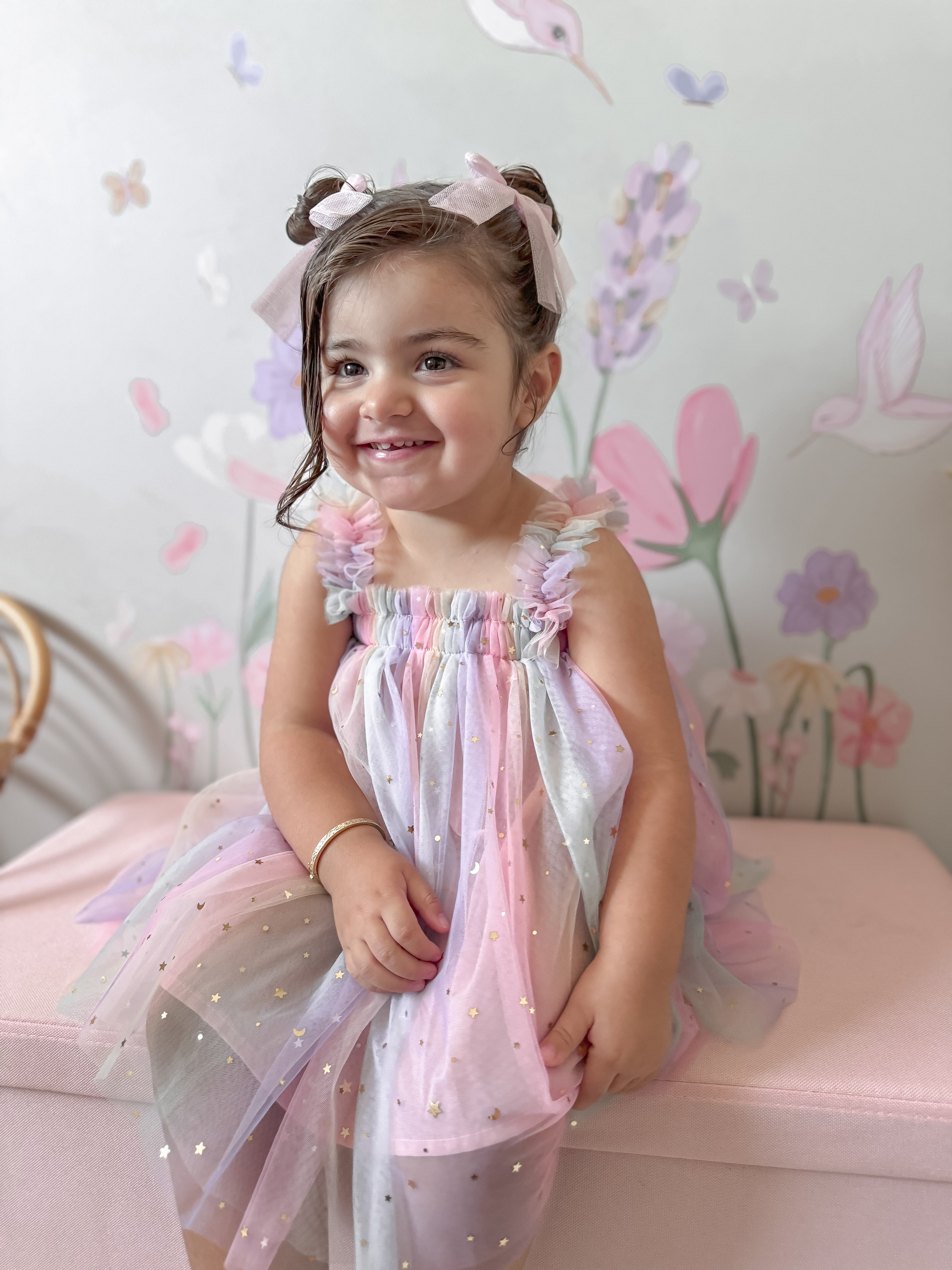 Glitzerndes Tutu mit Sternen und Mond