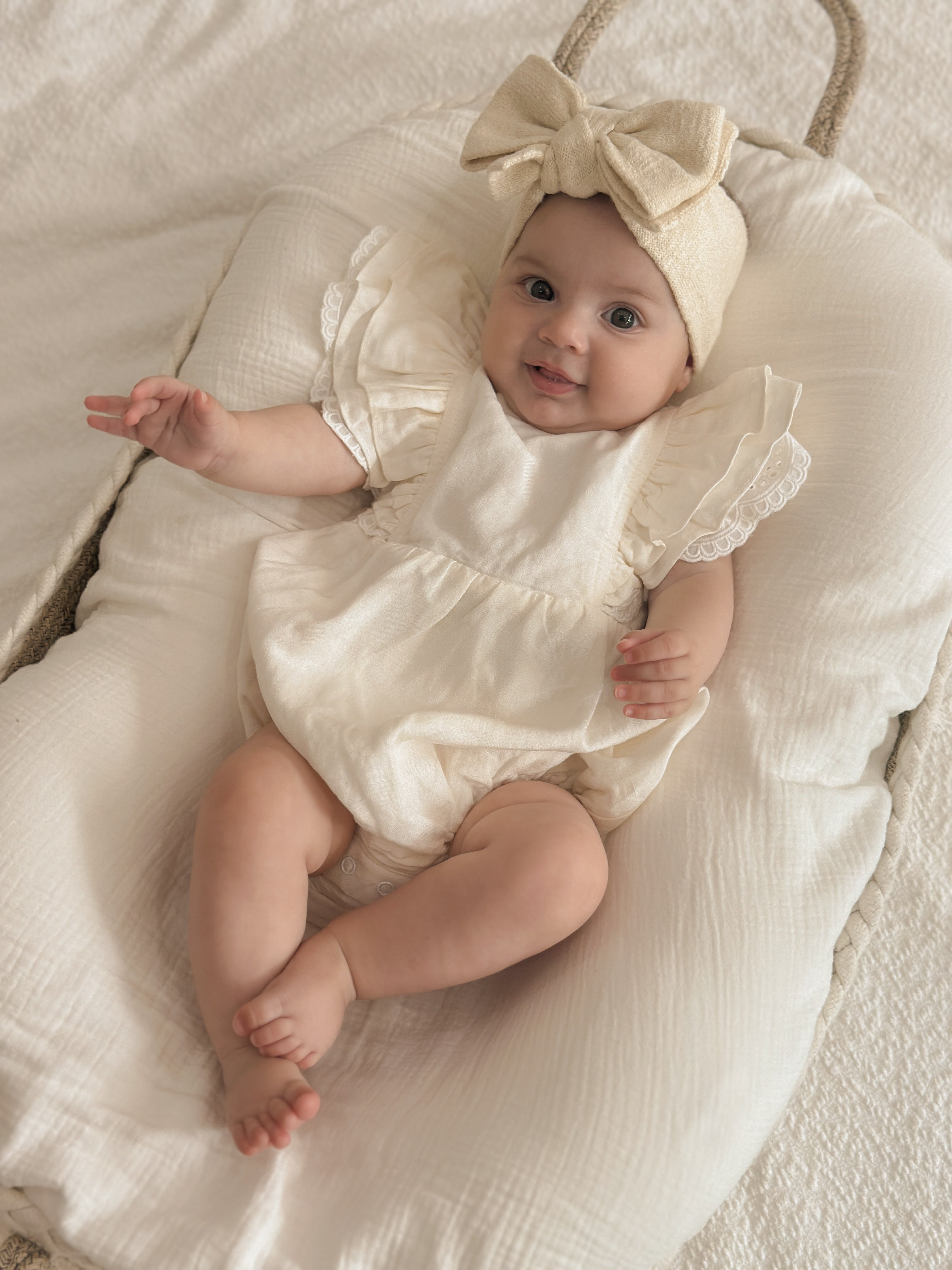Mik & Me Exclusive Romper - 100% Linen/Organic Cotton (Shipped within 2 days)