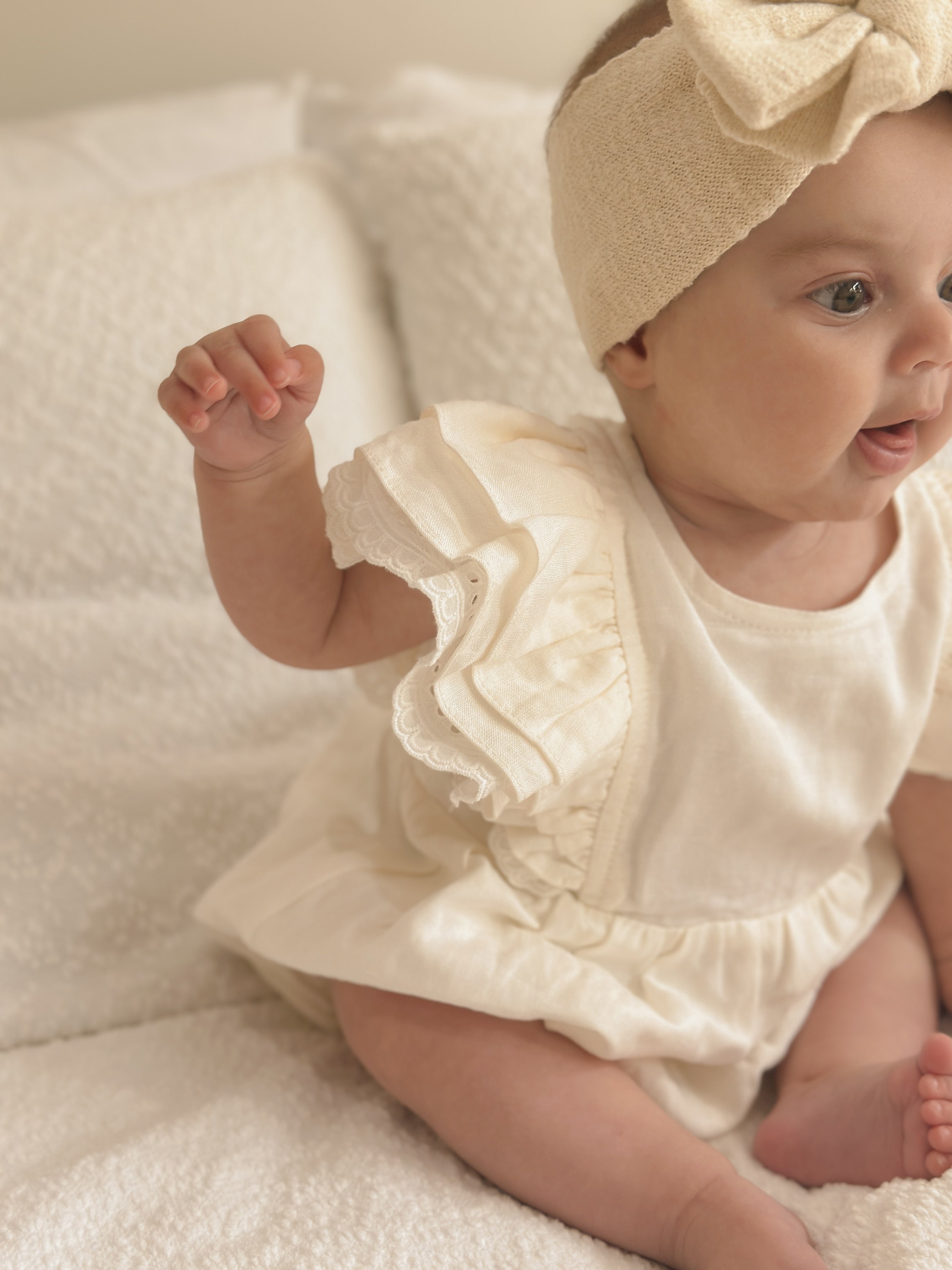 Mik & Me Exclusive Romper - 100% Linen/Organic Cotton (Shipped within 2 days)