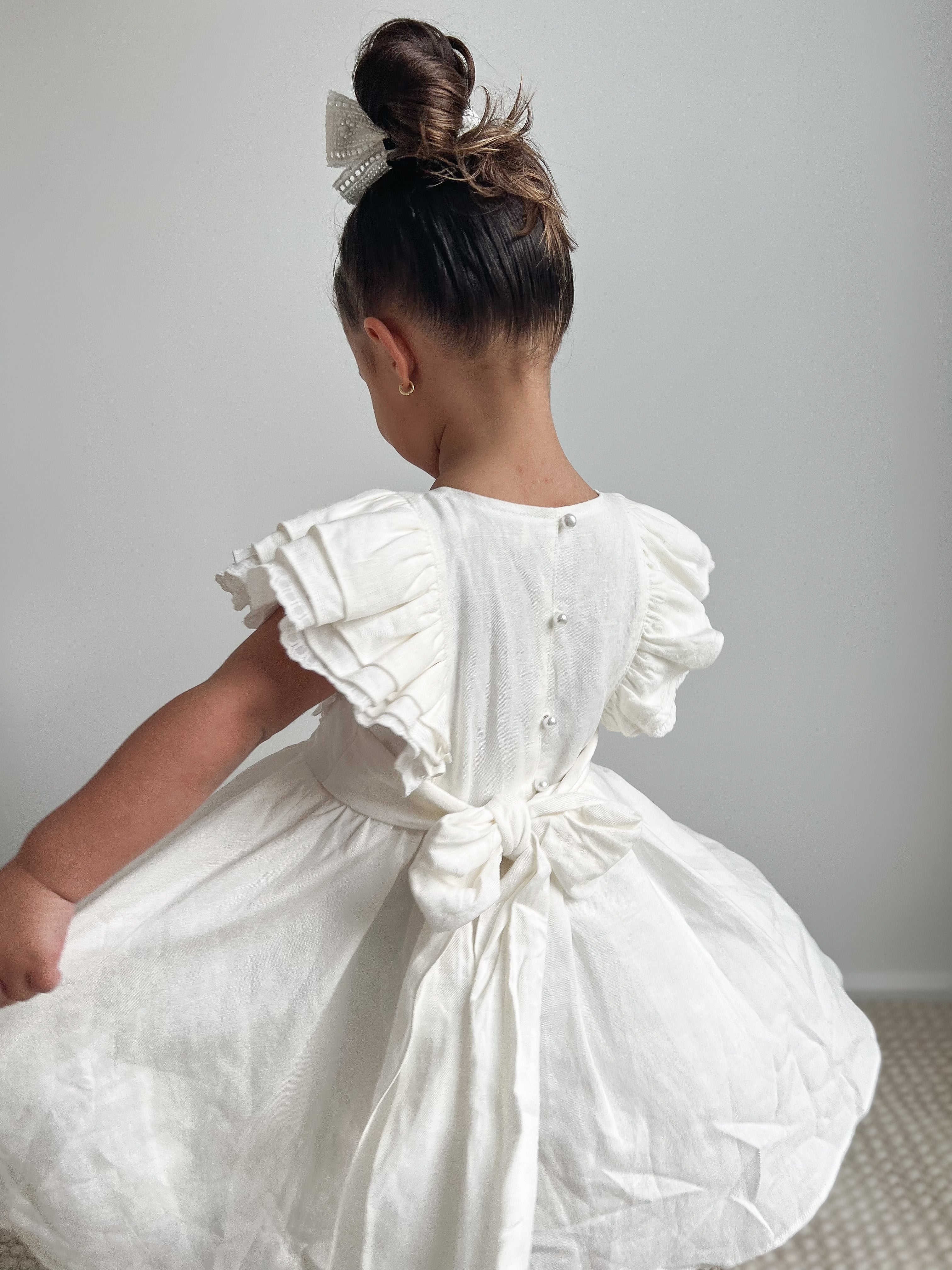 Mik & Me Exclusive Linen Dress (Perfect for flower girls)