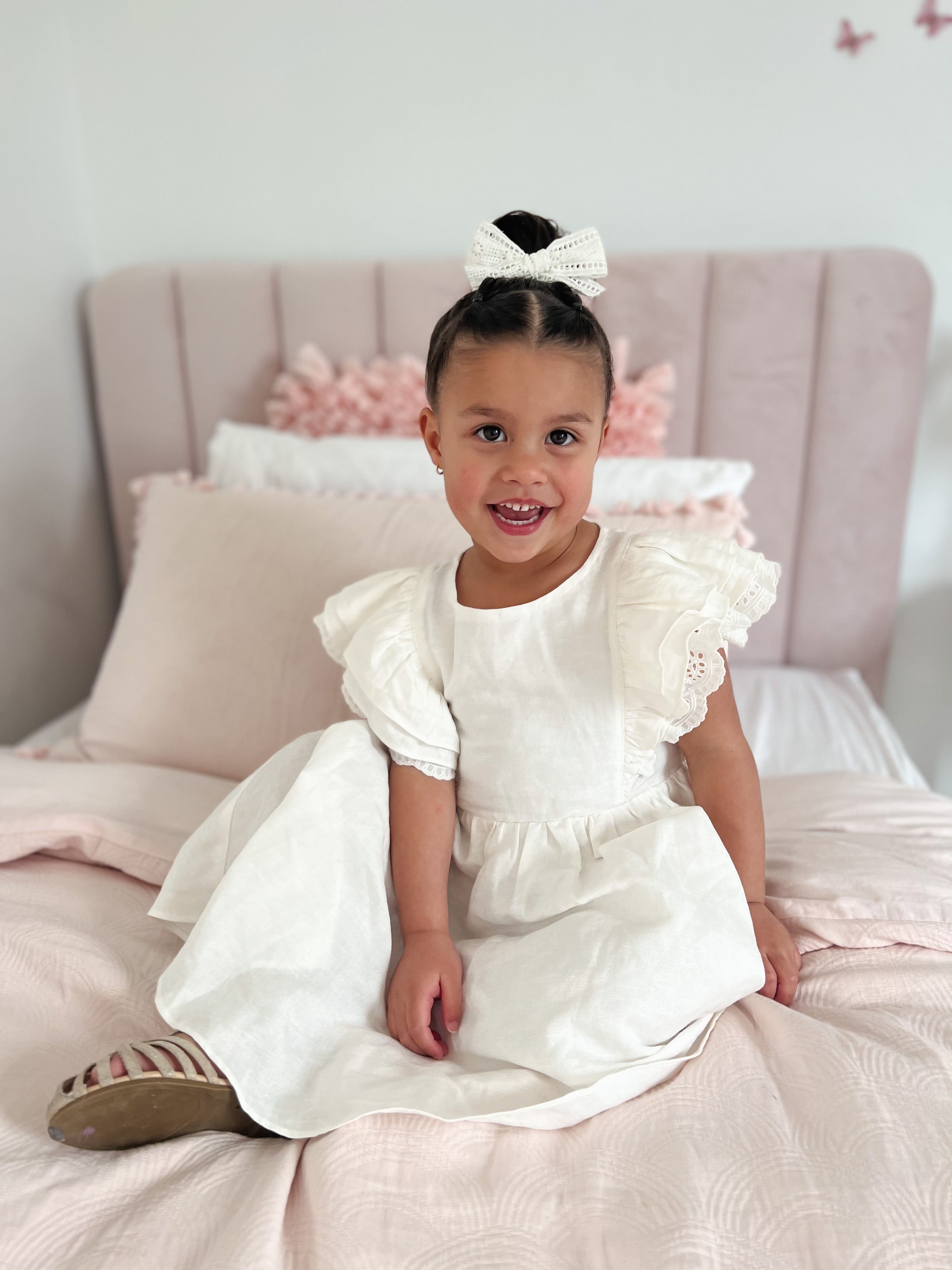 Mik & Me Exclusive Linen Dress (Perfect for flower girls)