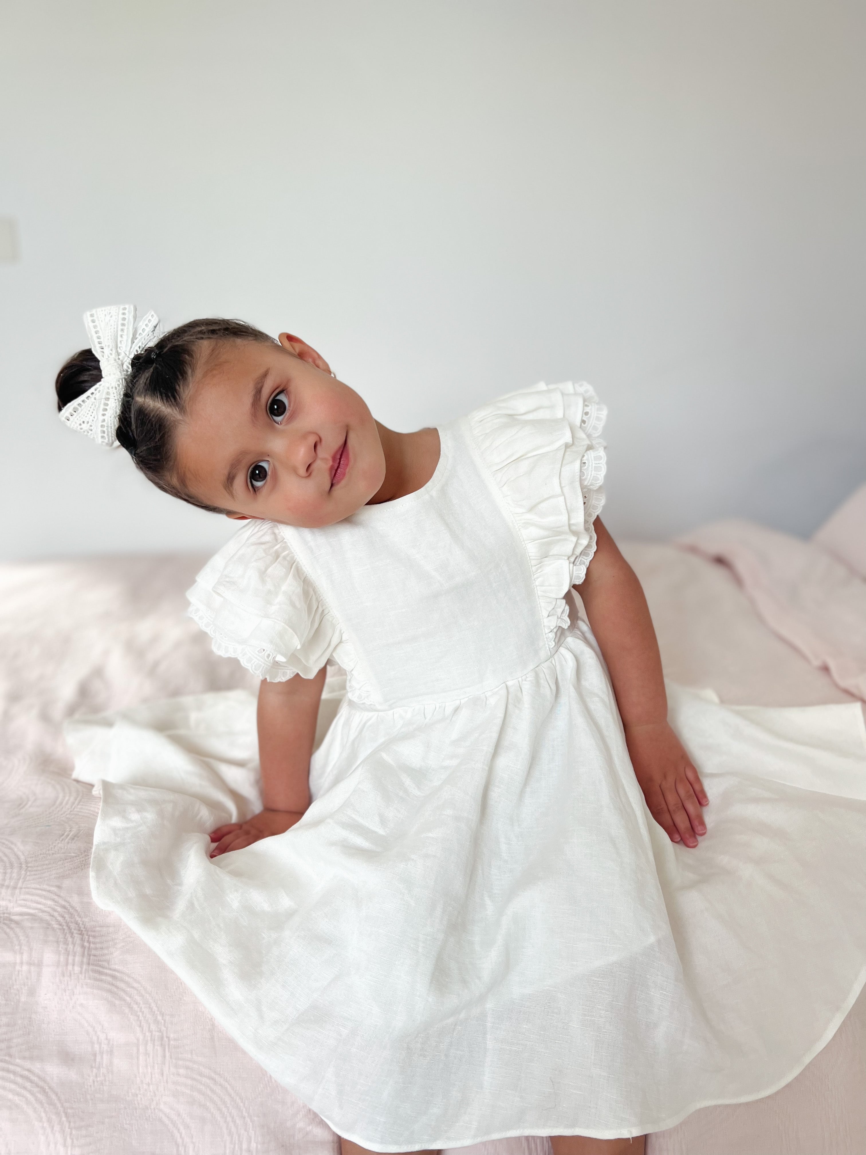 Mik & Me Exclusive Linen Dress (Perfect for flower girls)