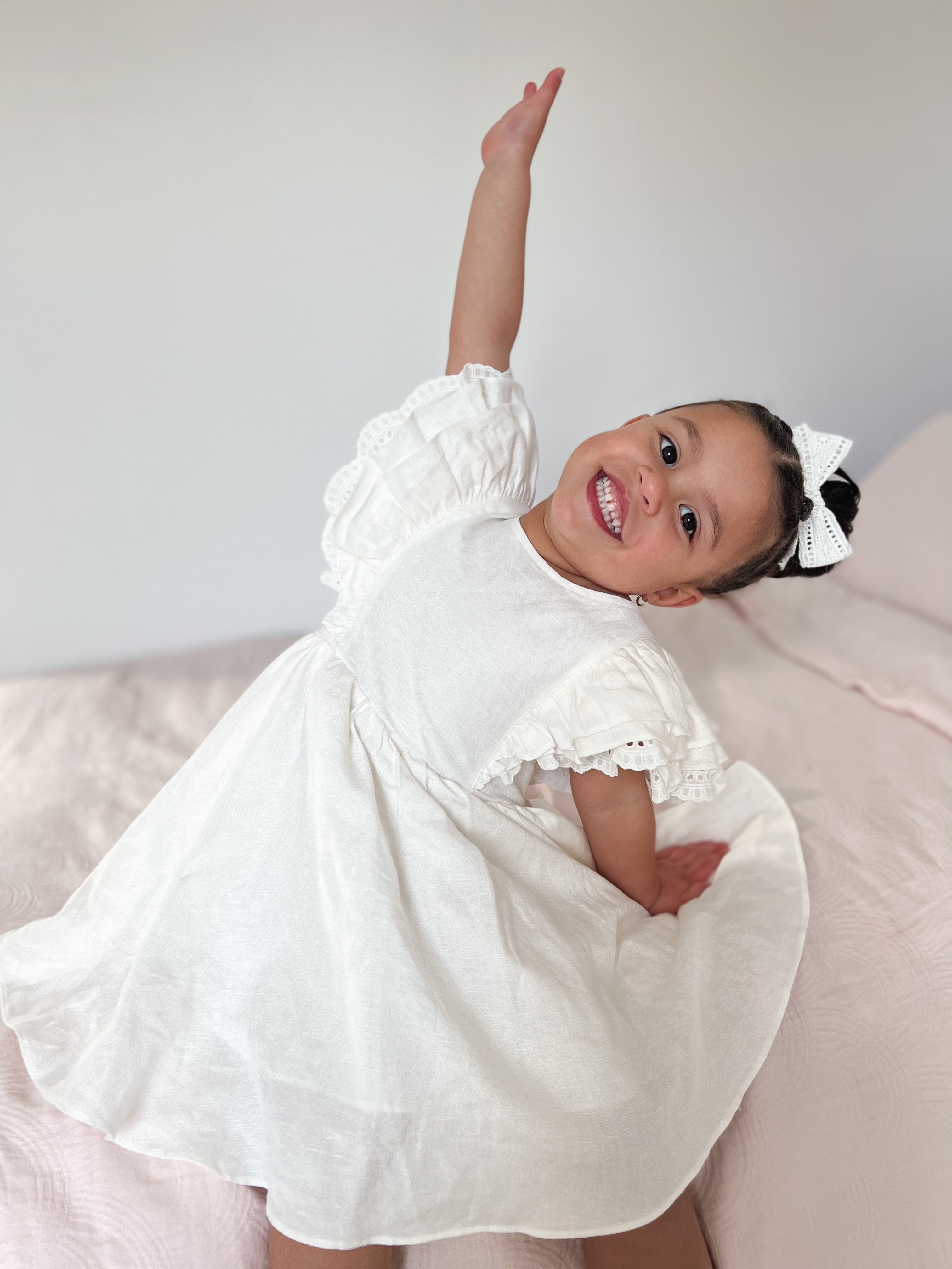 Mik & Me Exclusive Linen Dress (Perfect for flower girls)