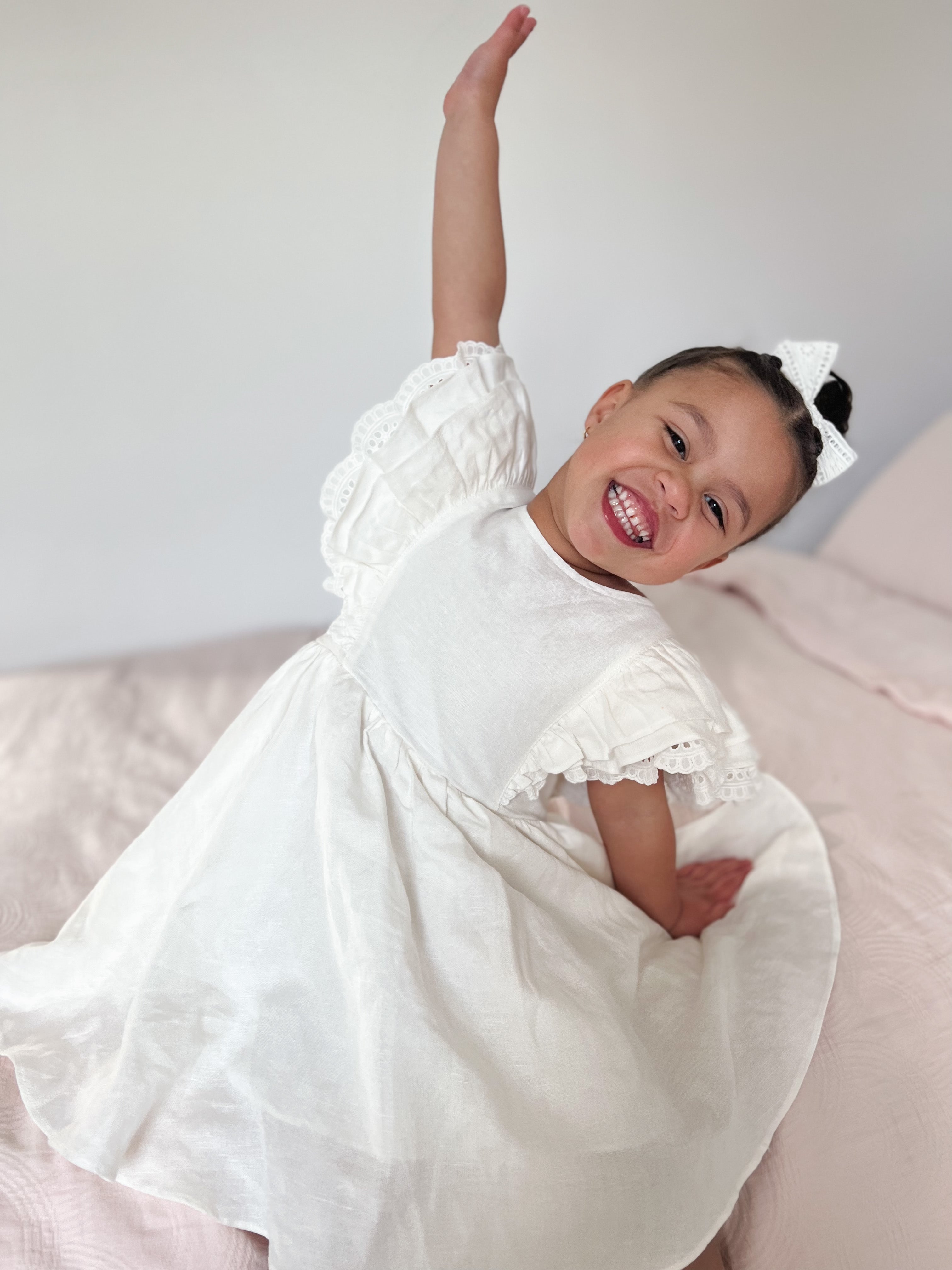 Mik & Me Exclusive Linen Dress (Perfect for flower girls)