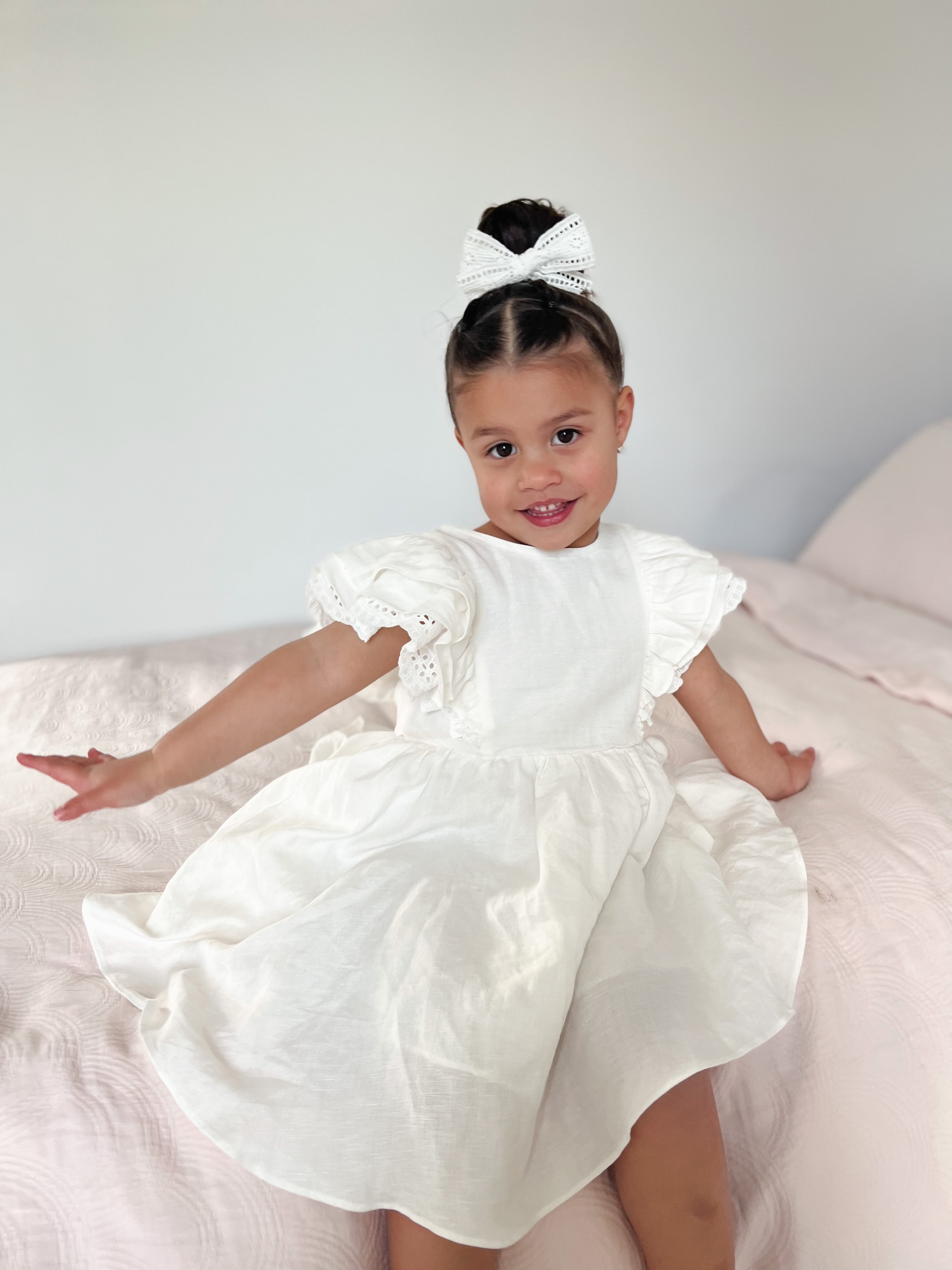 Mik & Me Exclusive Linen Dress (Perfect for flower girls)