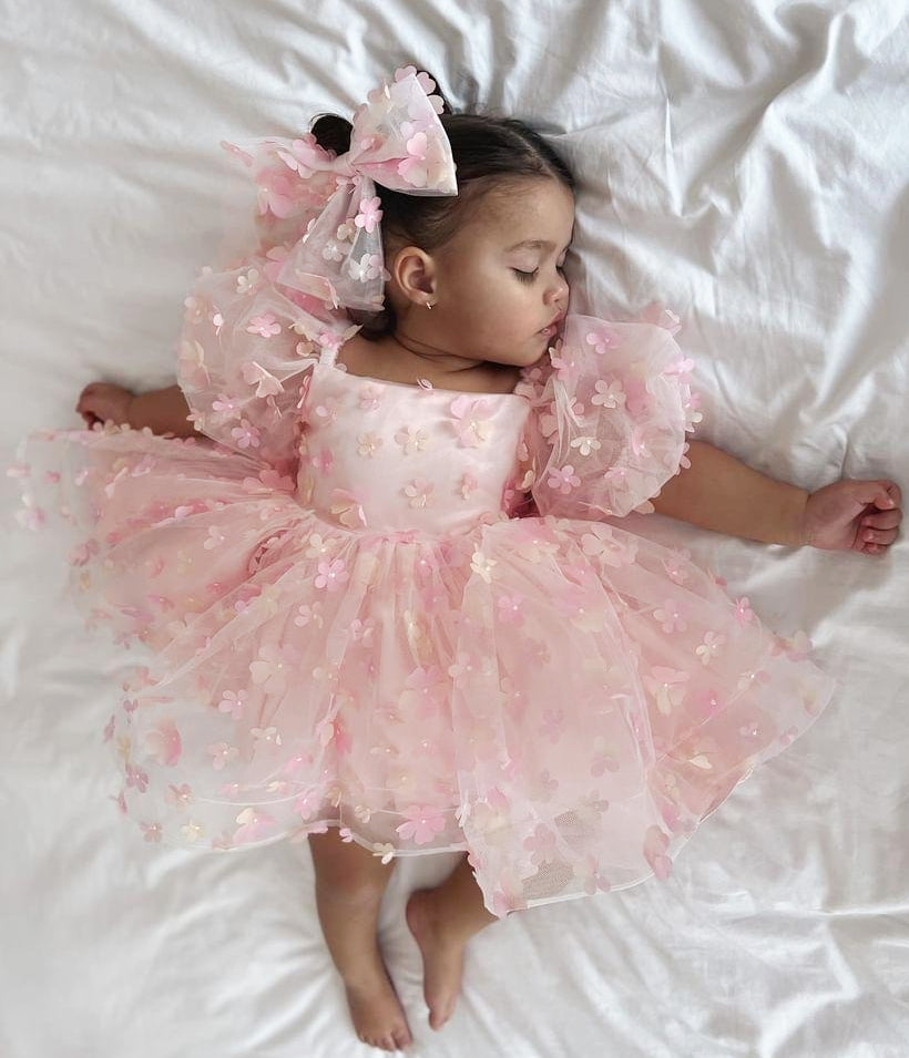 Enchanted Dress &amp; Hair Bow (Made to order) MK036