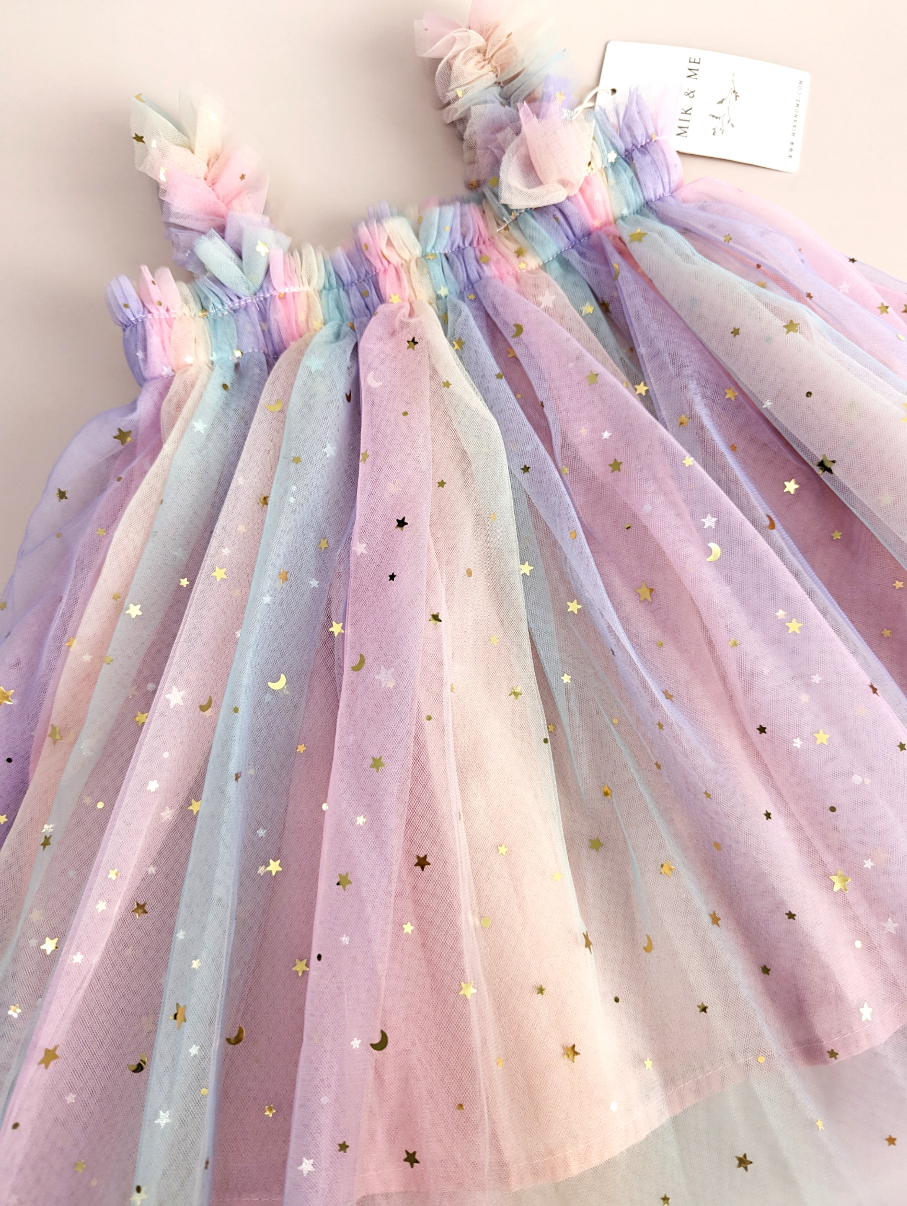 Glitzerndes Tutu mit Sternen und Mond