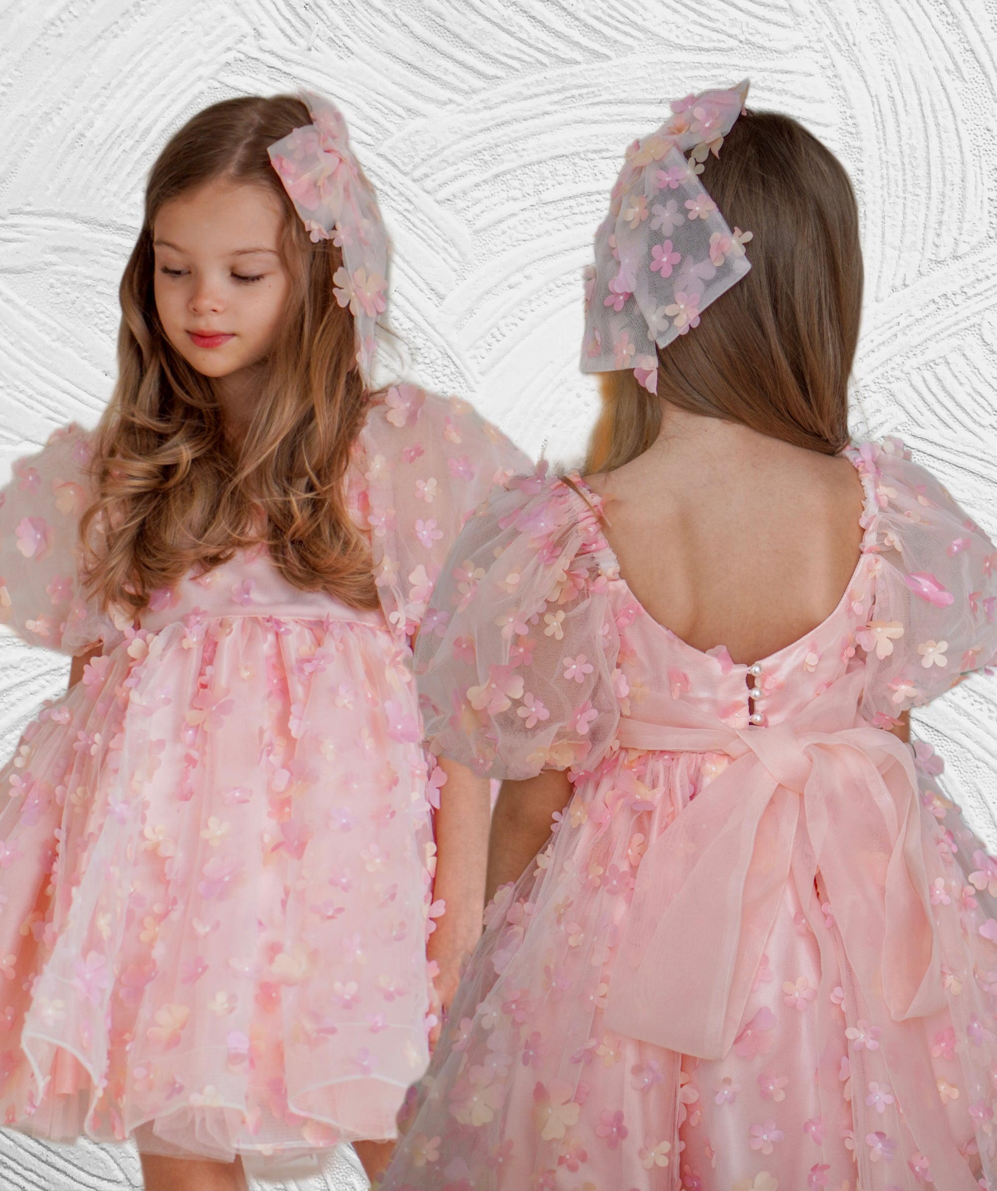 Enchanted Dress &amp; Hair Bow (Made to order) MK036