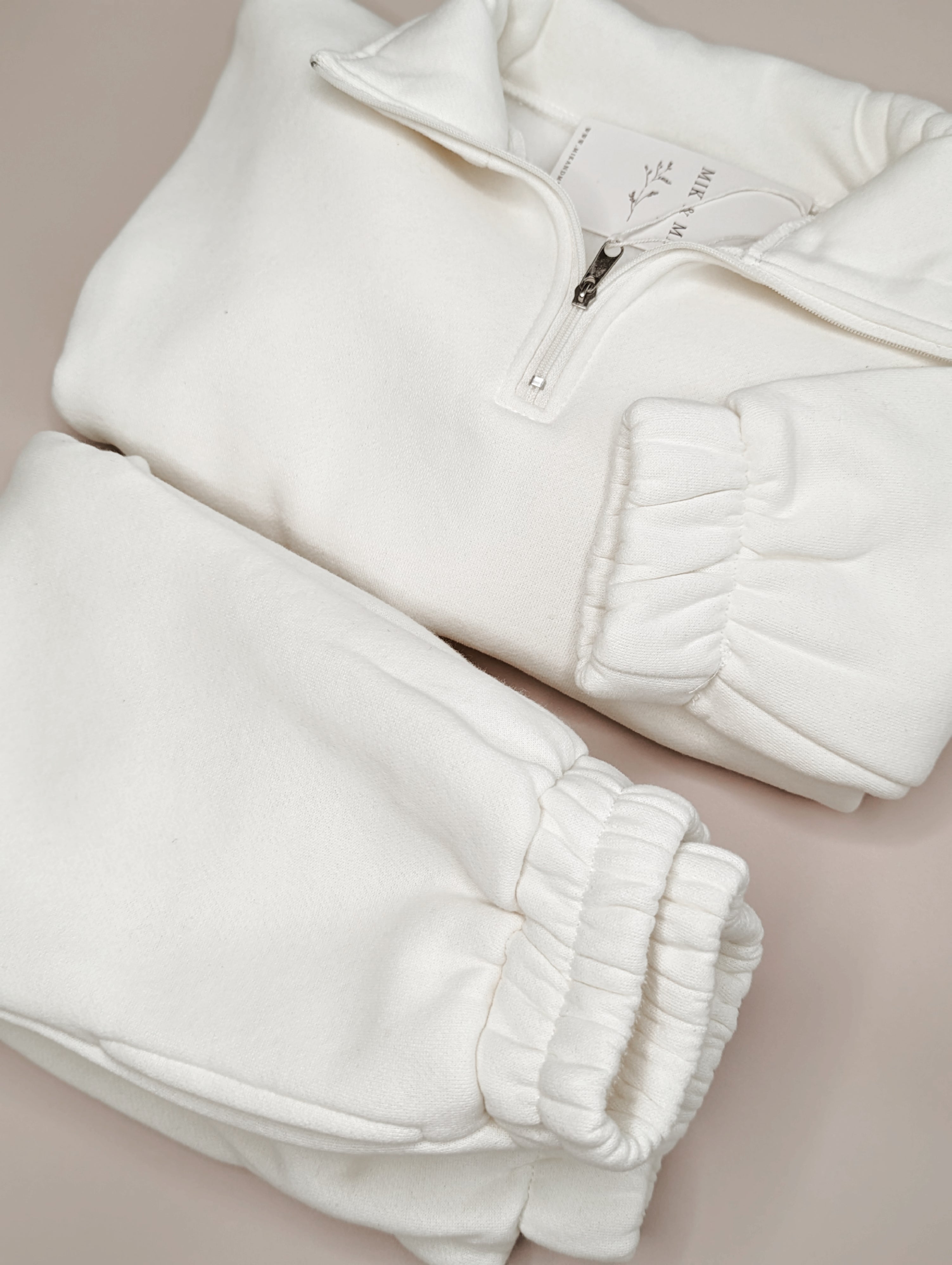 Mik & Me Luxe Track Set - Cream