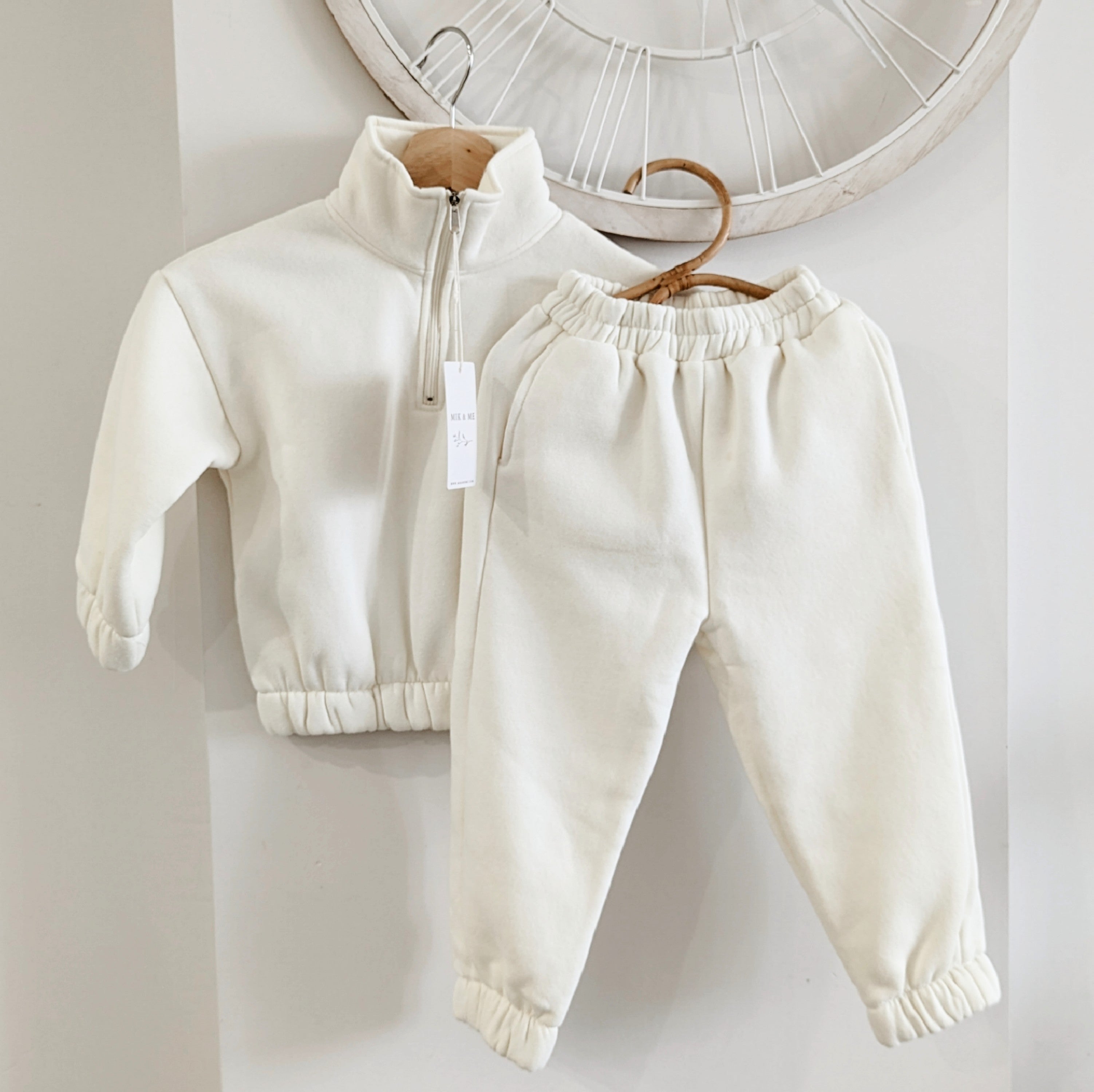 Mik & Me Luxe Track Set - Cream