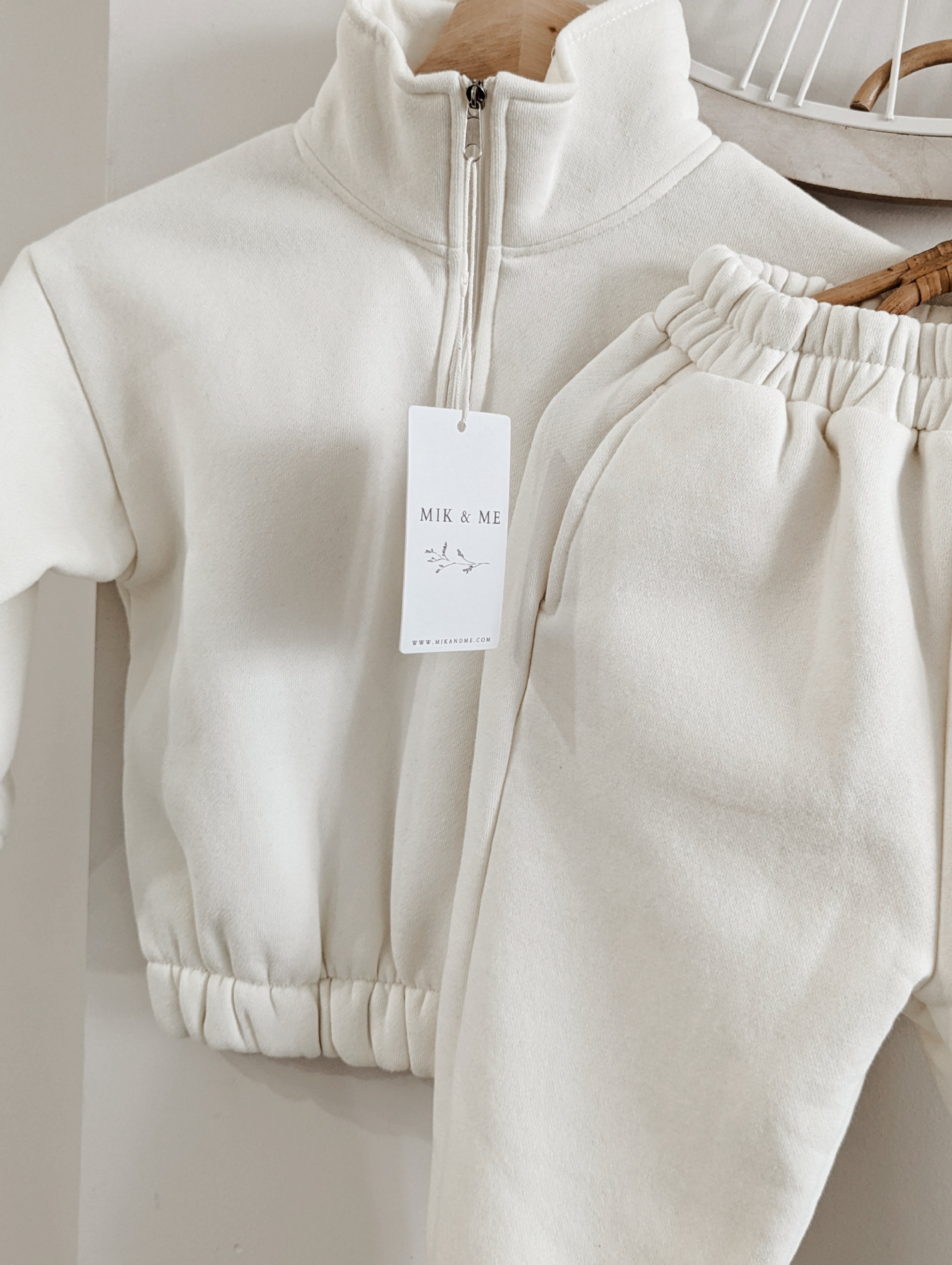 Mik & Me Luxe Track Set - Cream