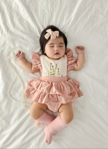 Floral Embroidery Romper