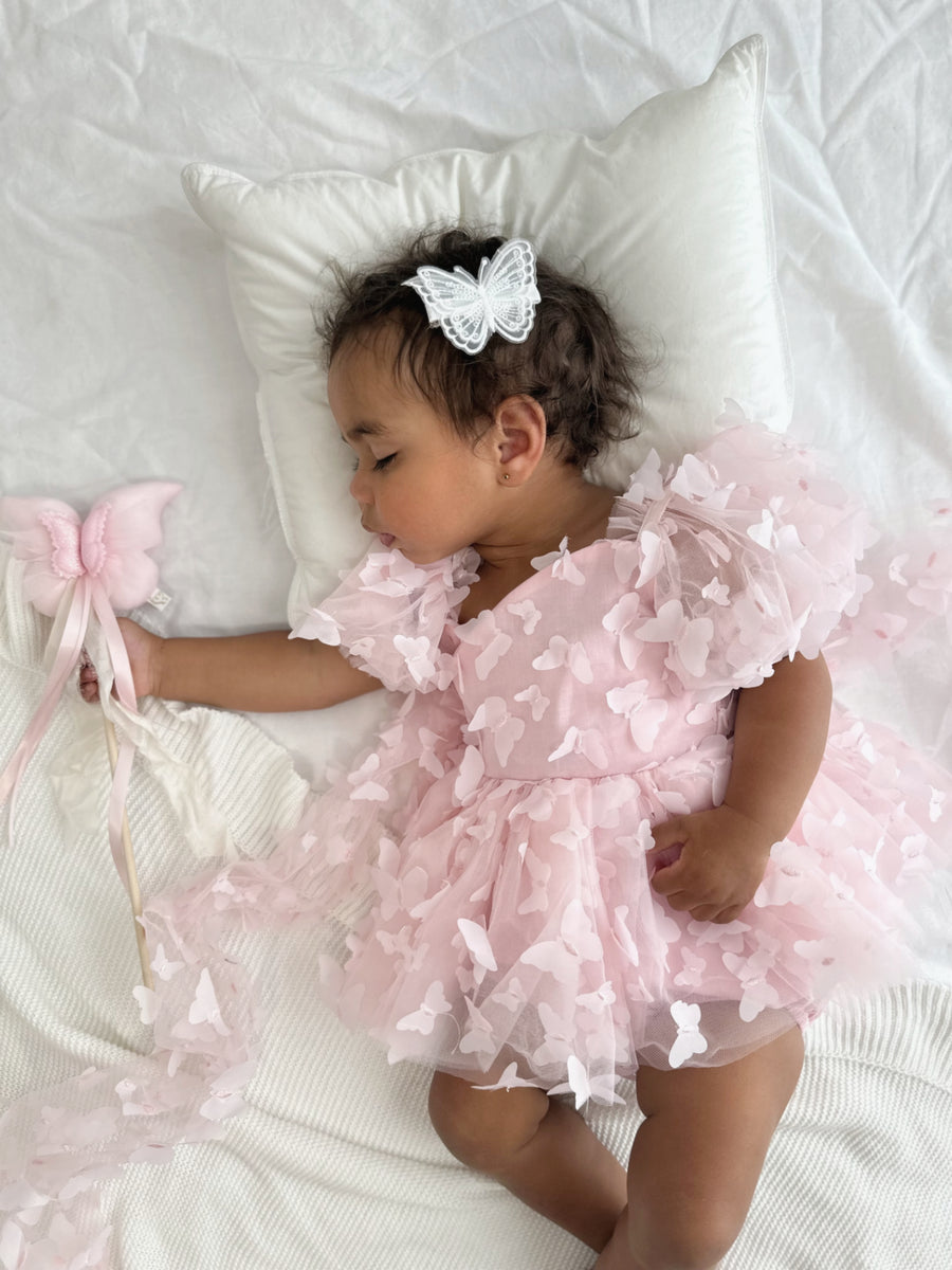 MIK & ME Pink Butterfly Romper - BEST SELLER 🩷