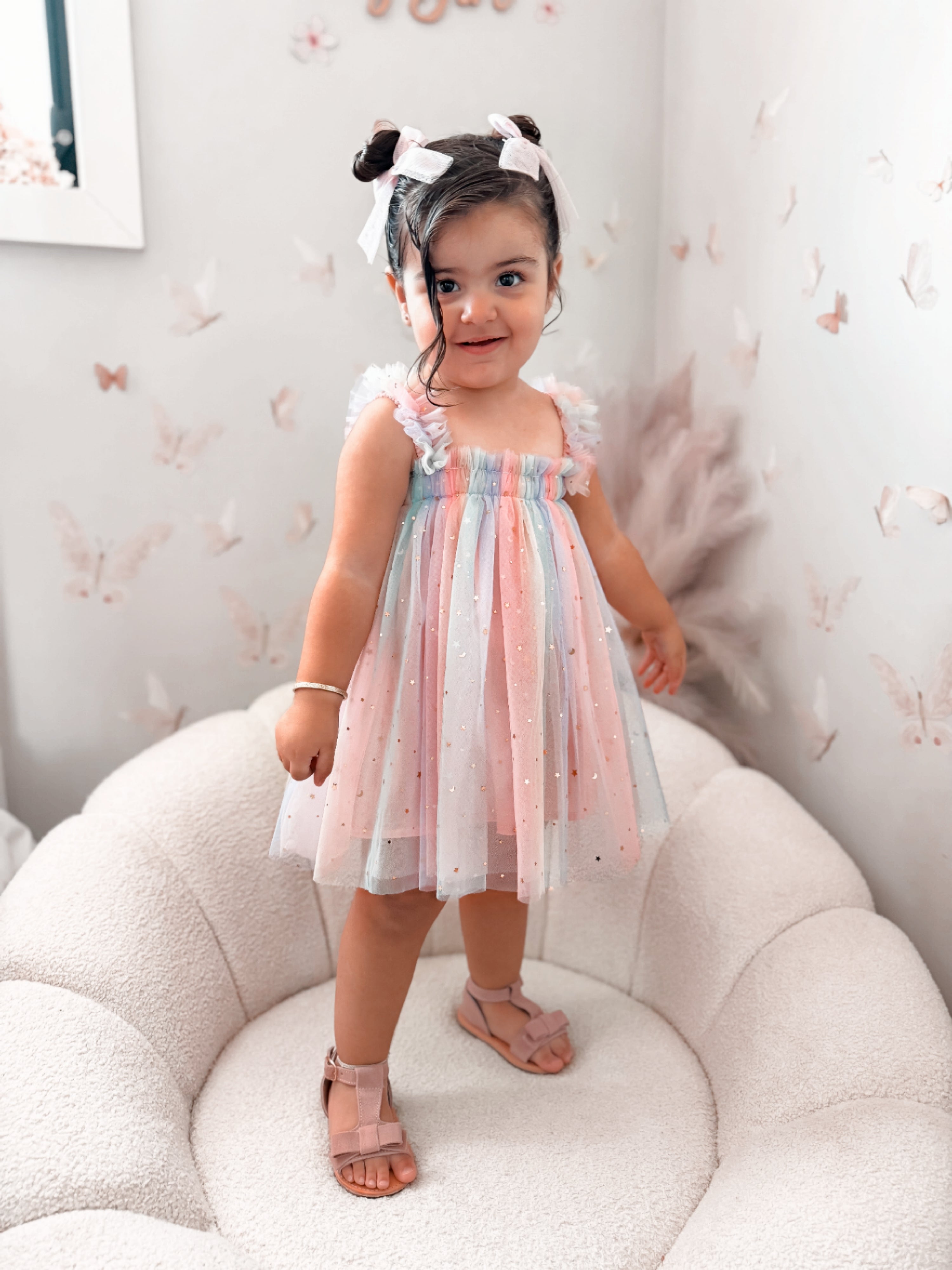 Glitzerndes Tutu mit Sternen und Mond