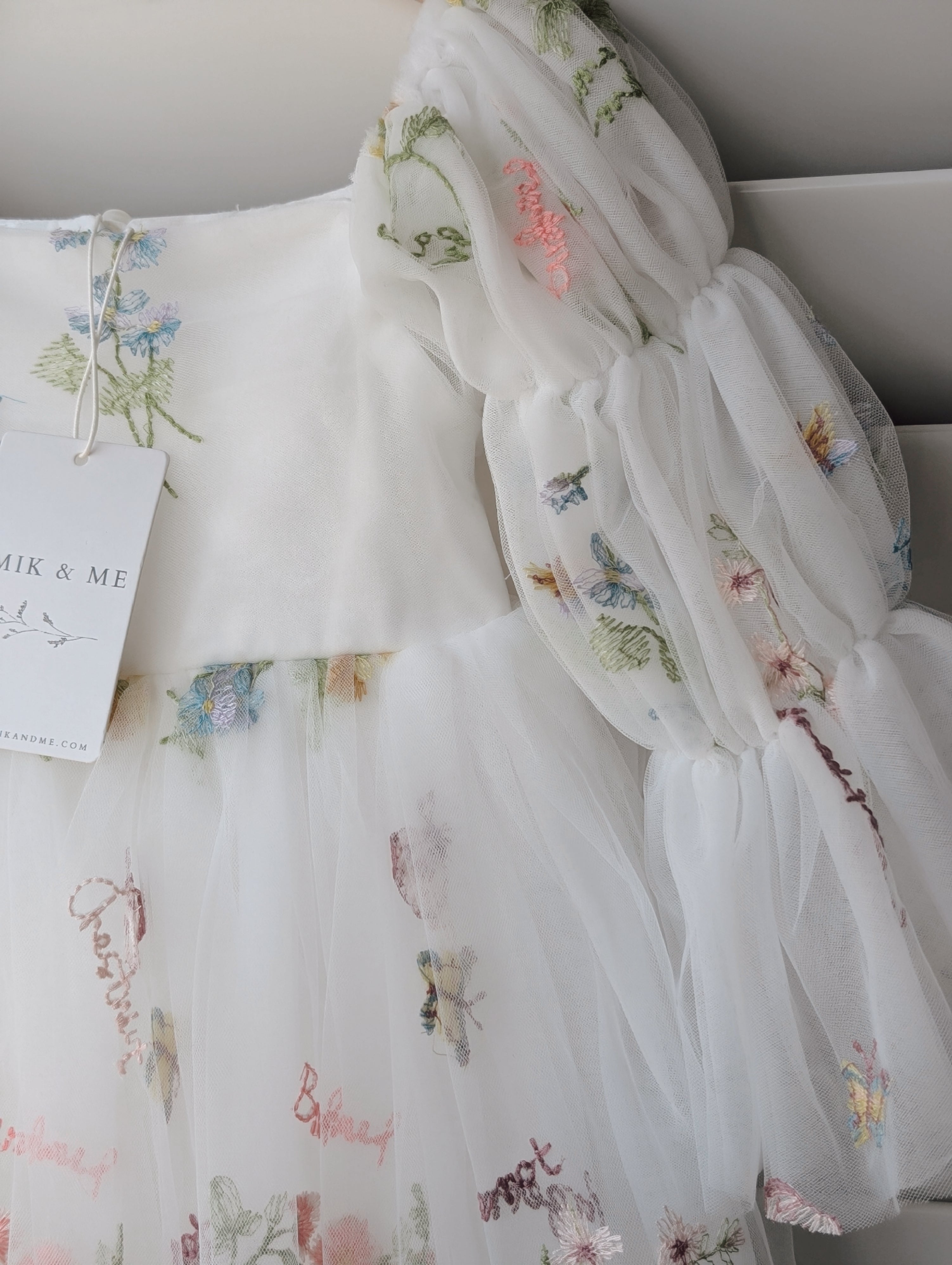 Floral White Party Dress