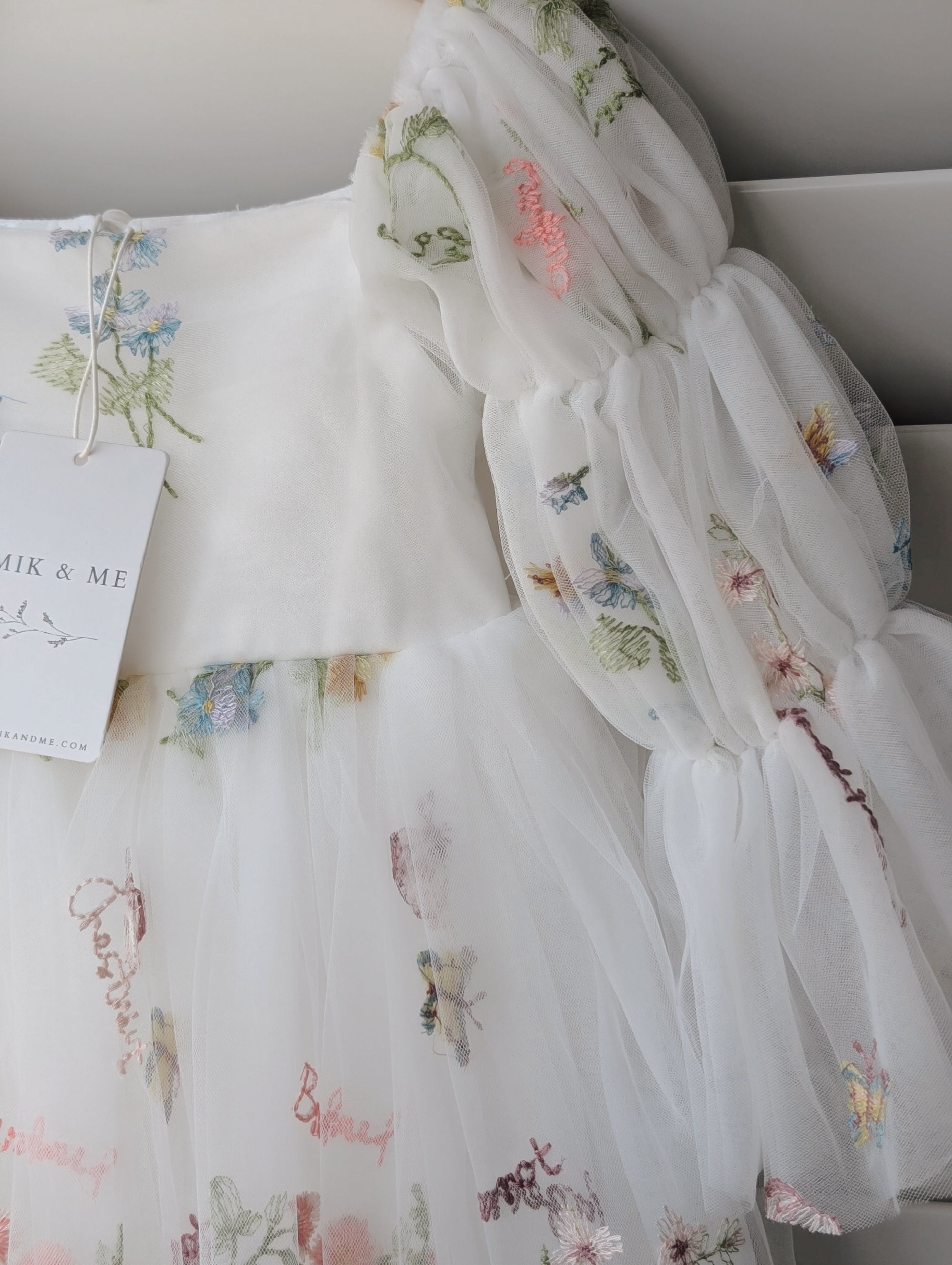 Floral White Party Dress