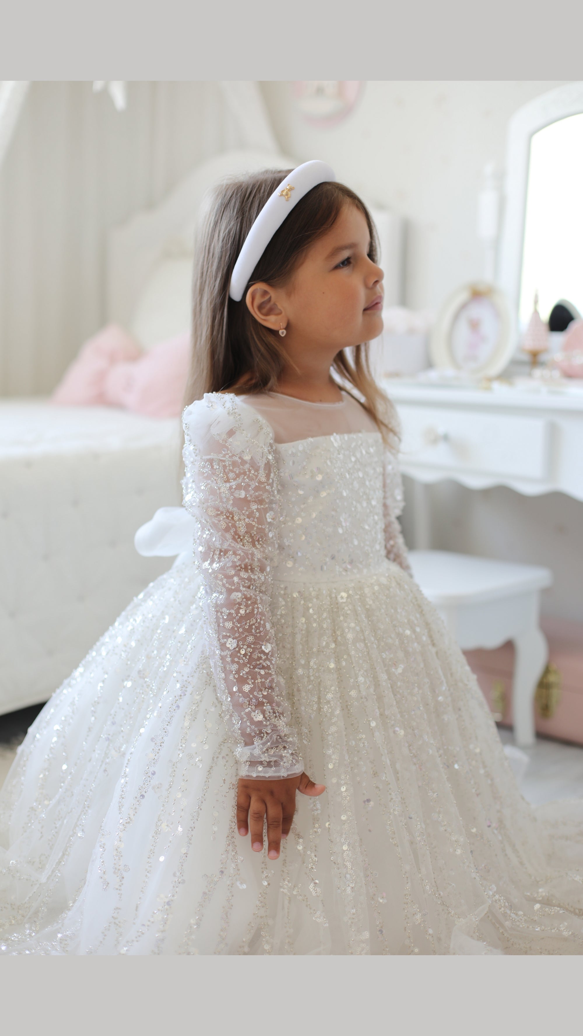 Lola Luxe-Kleid – Weiß (Auf Bestellung gefertigt)