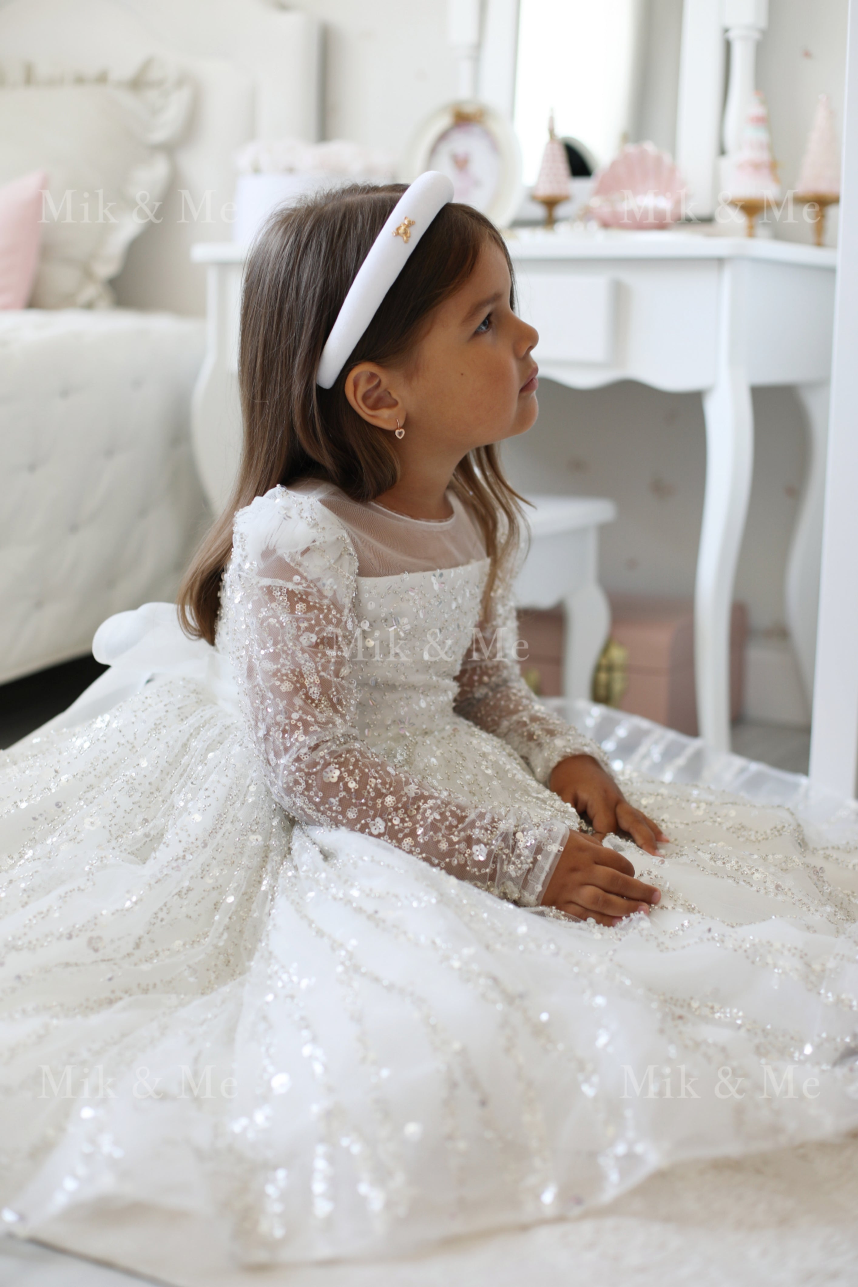 Lola Luxe-Kleid – Weiß (Auf Bestellung gefertigt)