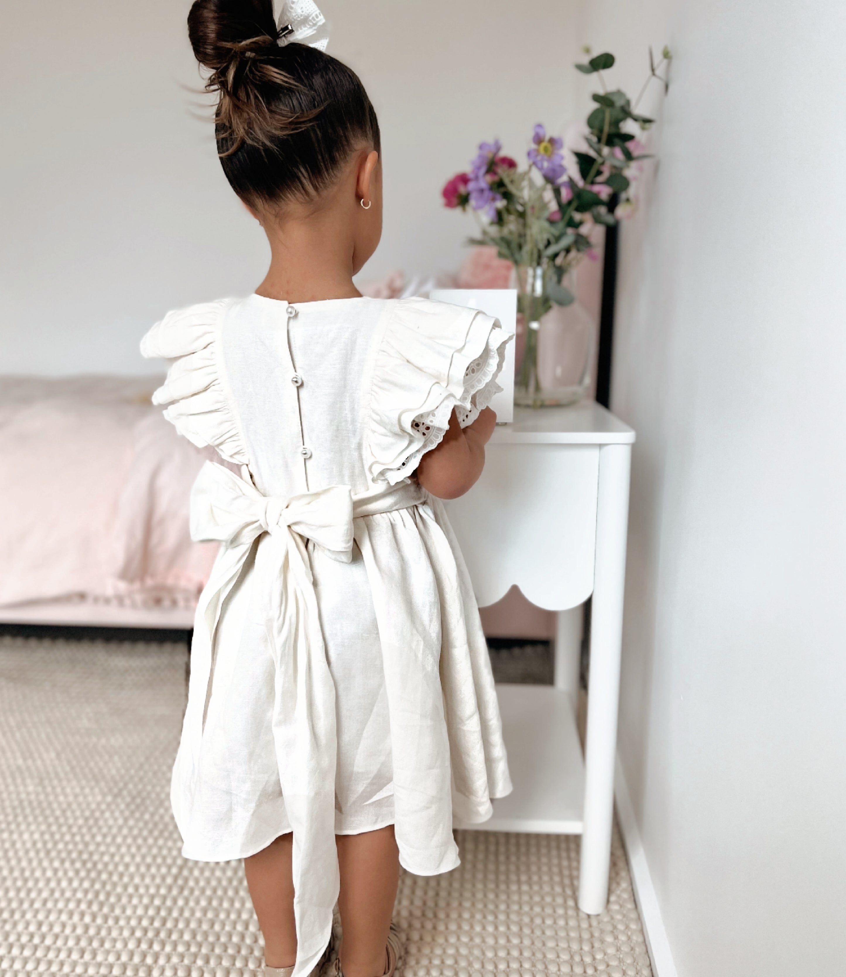 Mik & Me Exclusive Linen Dress (Perfect for flower girls)