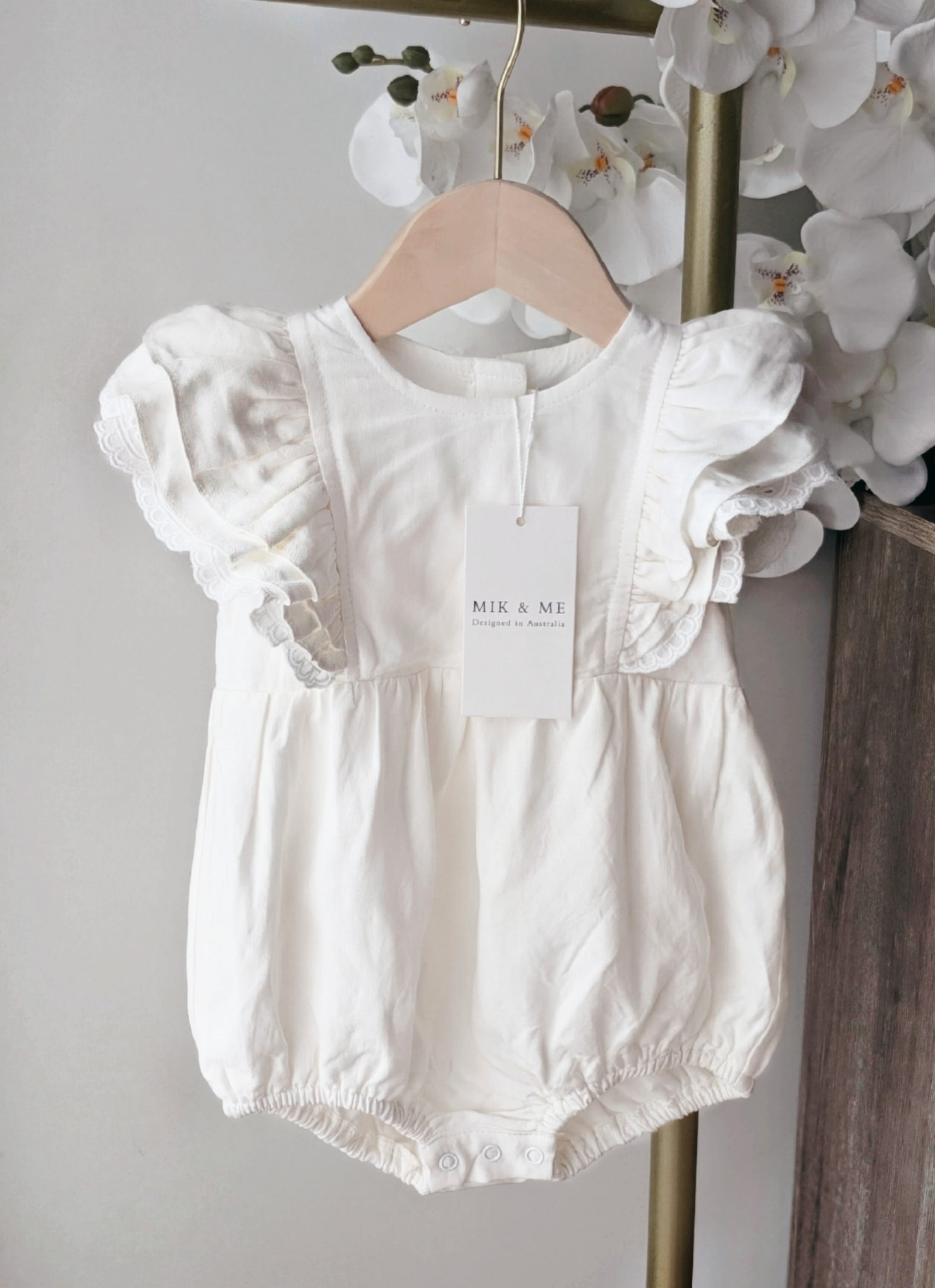 Mik &amp; Me Exclusive Romper - 100% Linen/Organic Cotton (Shipping only within Australia)