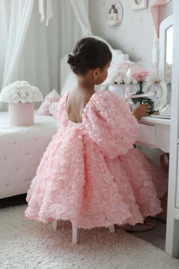 Rose Dress & Hair Bow - MIK & Me Exclusive (Made to order) 🩷